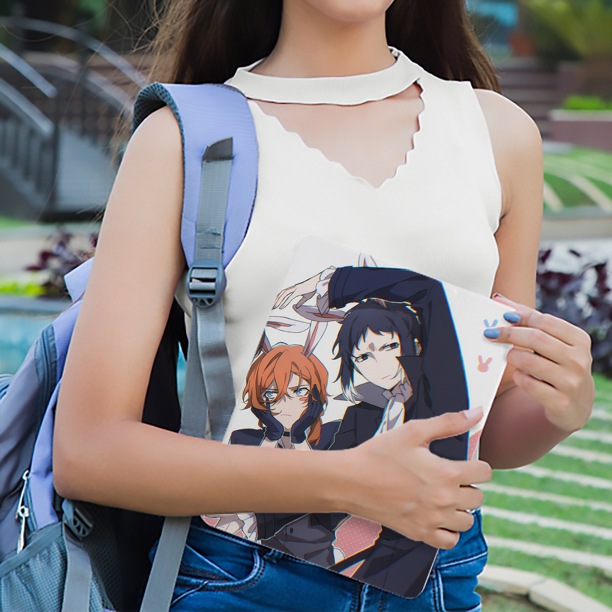 文豪ストレイドッグス Bungo Stray Dogs IPad ケース ブック型 PUレザー TPU 耐衝撃 軽量 薄型 ペン収納なし 全面保護 IPad 各モデル対応