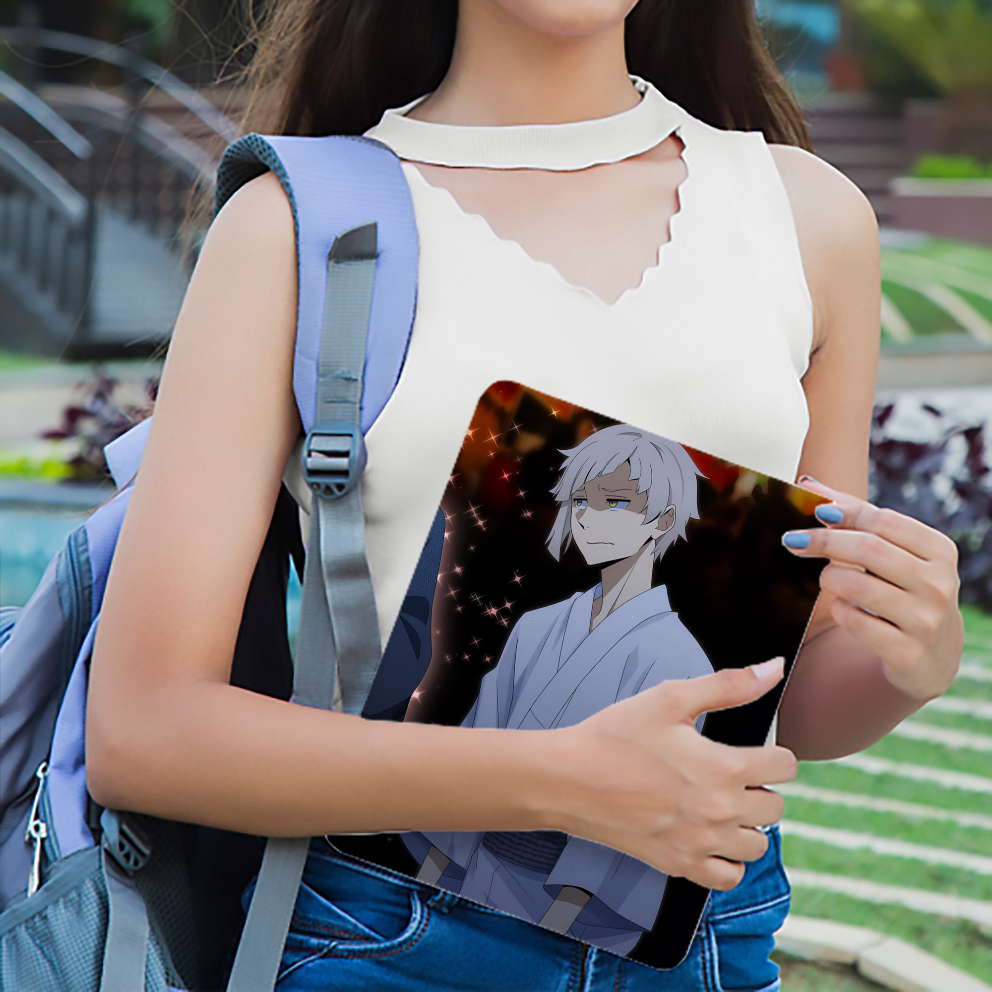 文豪ストレイドッグス Bungo Stray Dogs IPad ケース ブック型 PUレザー TPU 耐衝撃 軽量 薄型 ペン収納なし 全面保護 IPad 各モデル対応