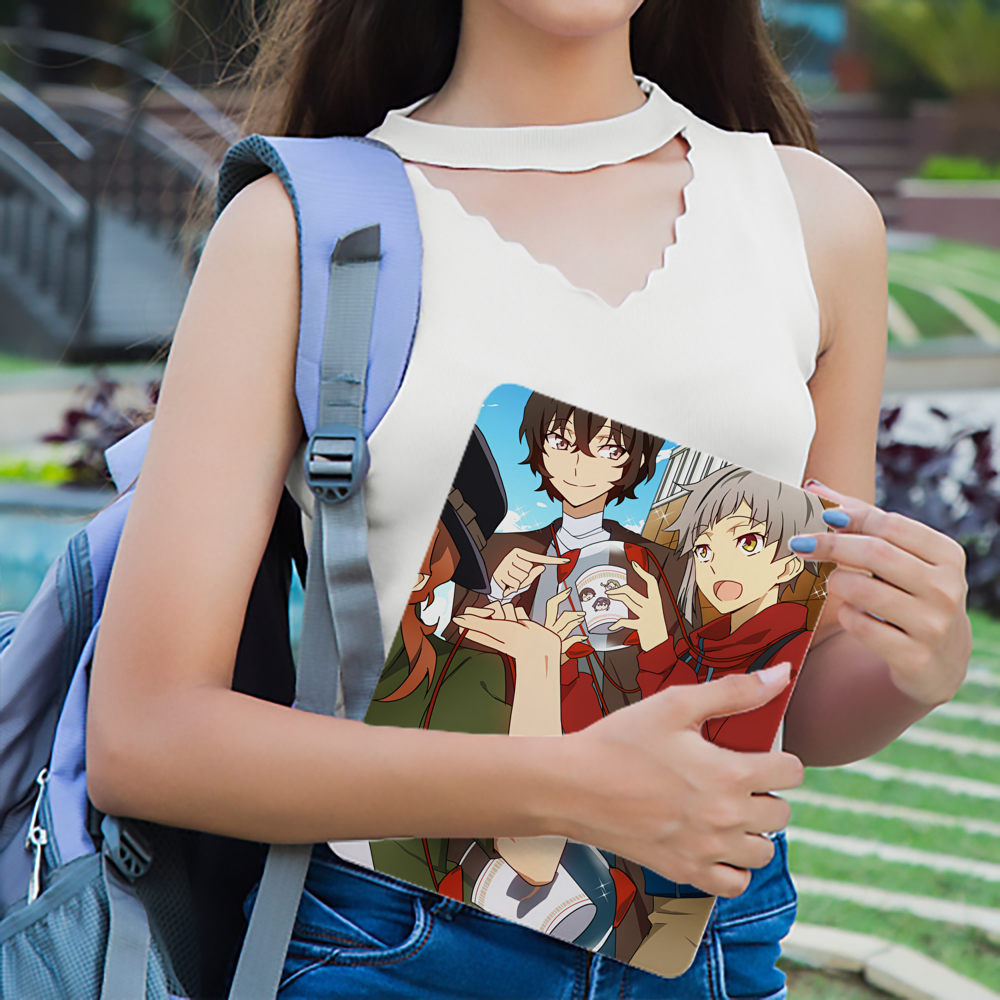 文豪ストレイドッグス Bungo Stray Dogs IPad ケース ブック型 PUレザー TPU 耐衝撃 軽量 薄型 ペン収納なし 全面保護 IPad 各モデル対応