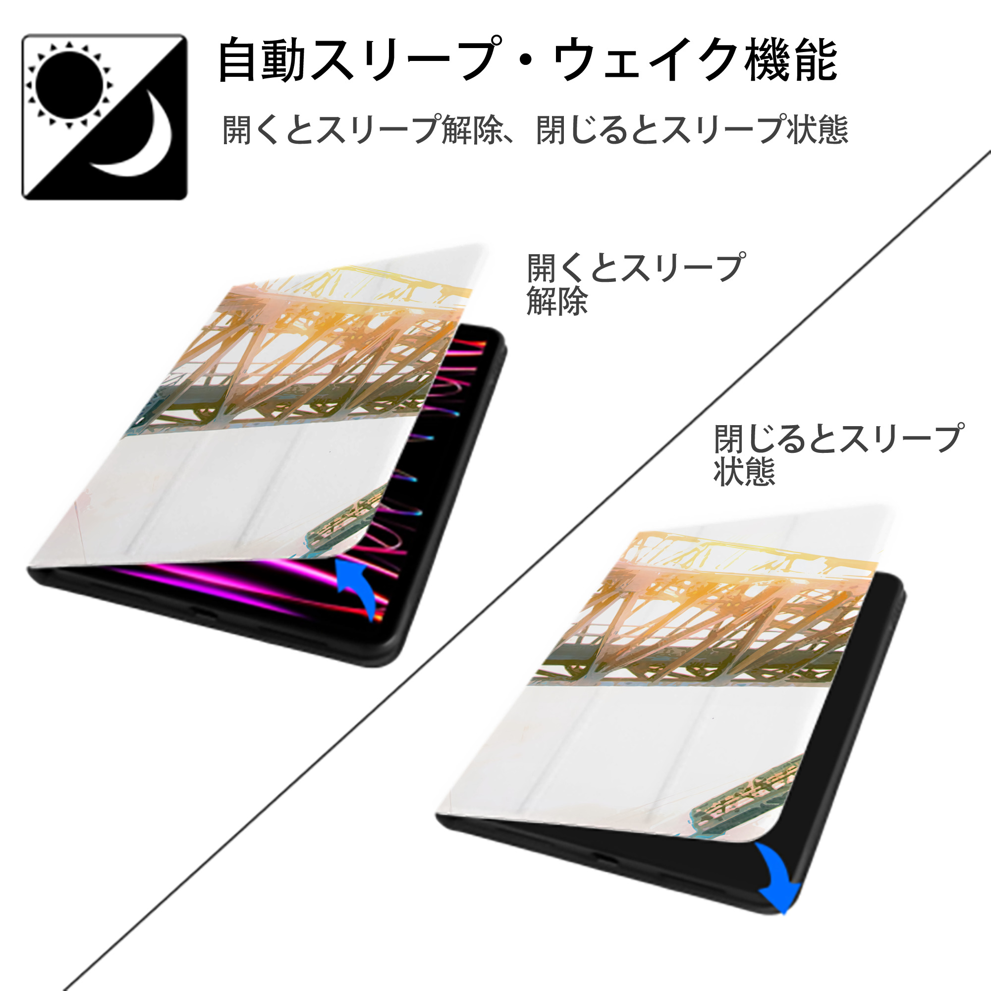 文豪ストレイドッグス Bungo Stray Dogs IPadケース ペンホルダー付き ブックスタイルデザイン