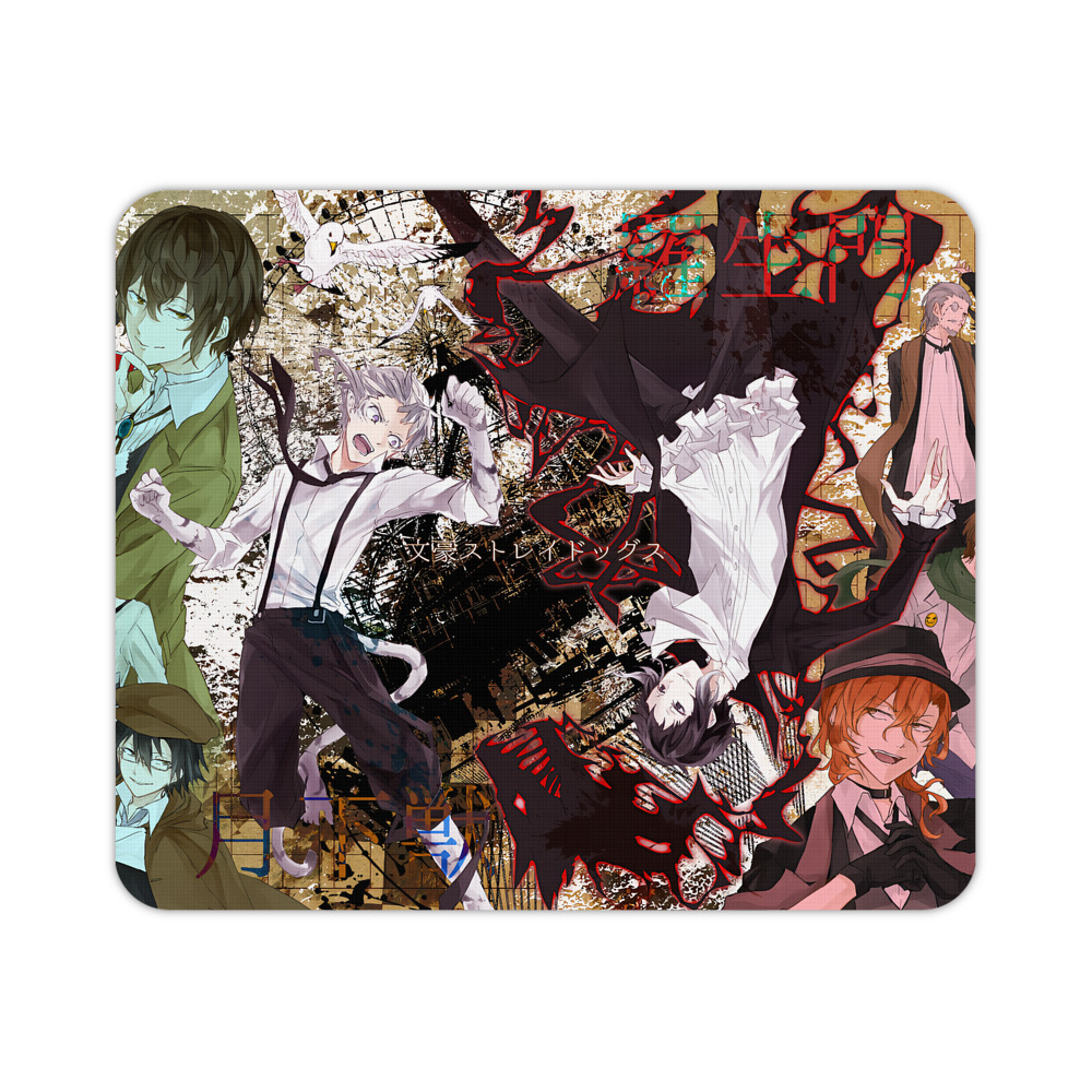 （画像用） 文豪ストレイドッグス Bungo Stray Dogs マウスパッド ステッチ加工 ラバー素材 防水 滑り止め 超薄型 ゲーミング/オフィス対応