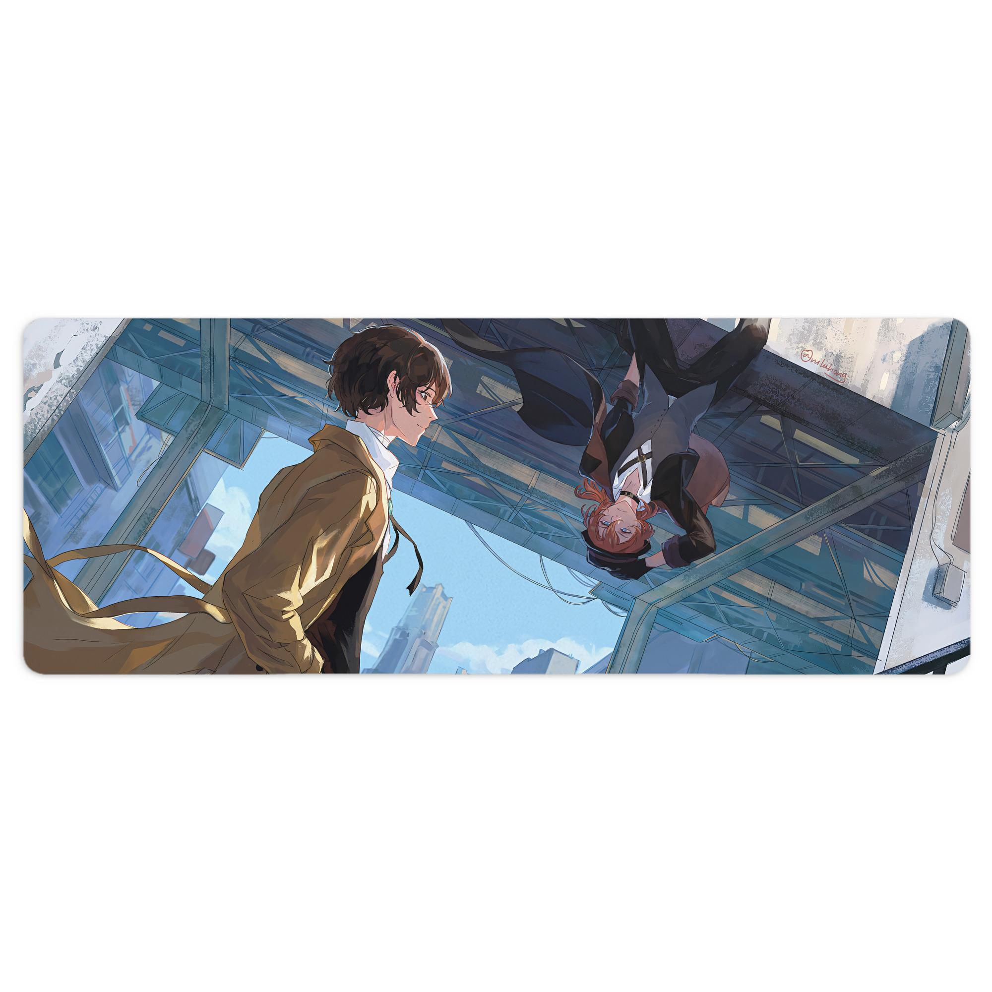 （画像用） 文豪ストレイドッグス Bungo Stray Dogs ステッチ加工 大判デスクマット／滑り止めマウスパッド