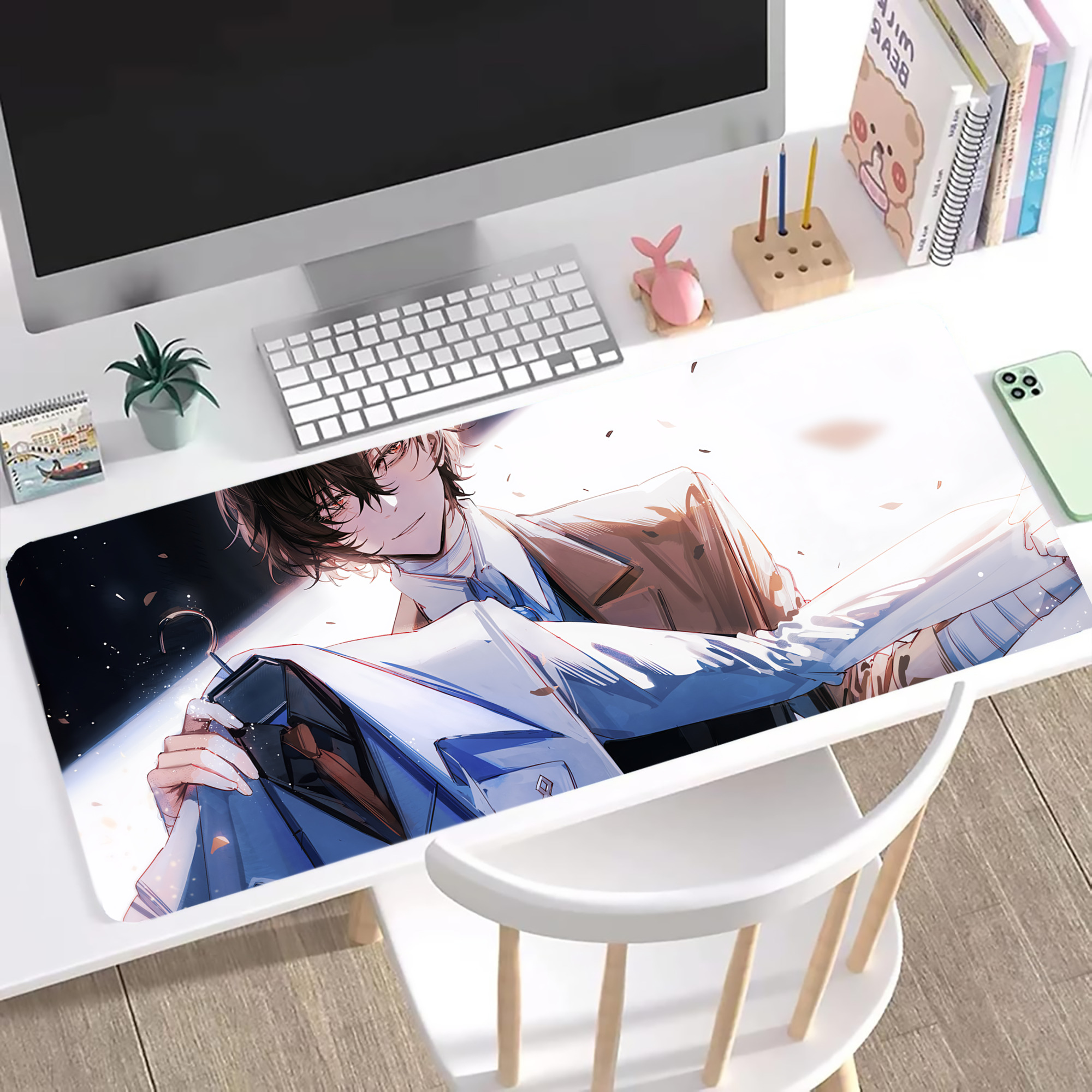 （画像用） 文豪ストレイドッグス Bungo Stray Dogs ステッチ加工 大判デスクマット／滑り止めマウスパッド