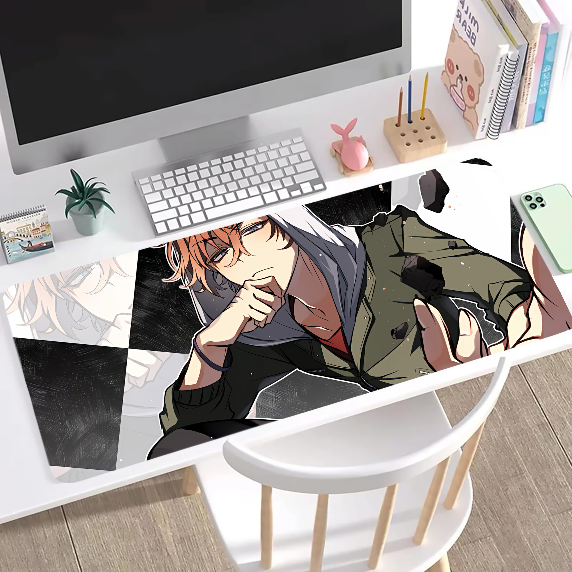 （画像用） 文豪ストレイドッグス Bungo Stray Dogs ステッチ加工 大判デスクマット／滑り止めマウスパッド