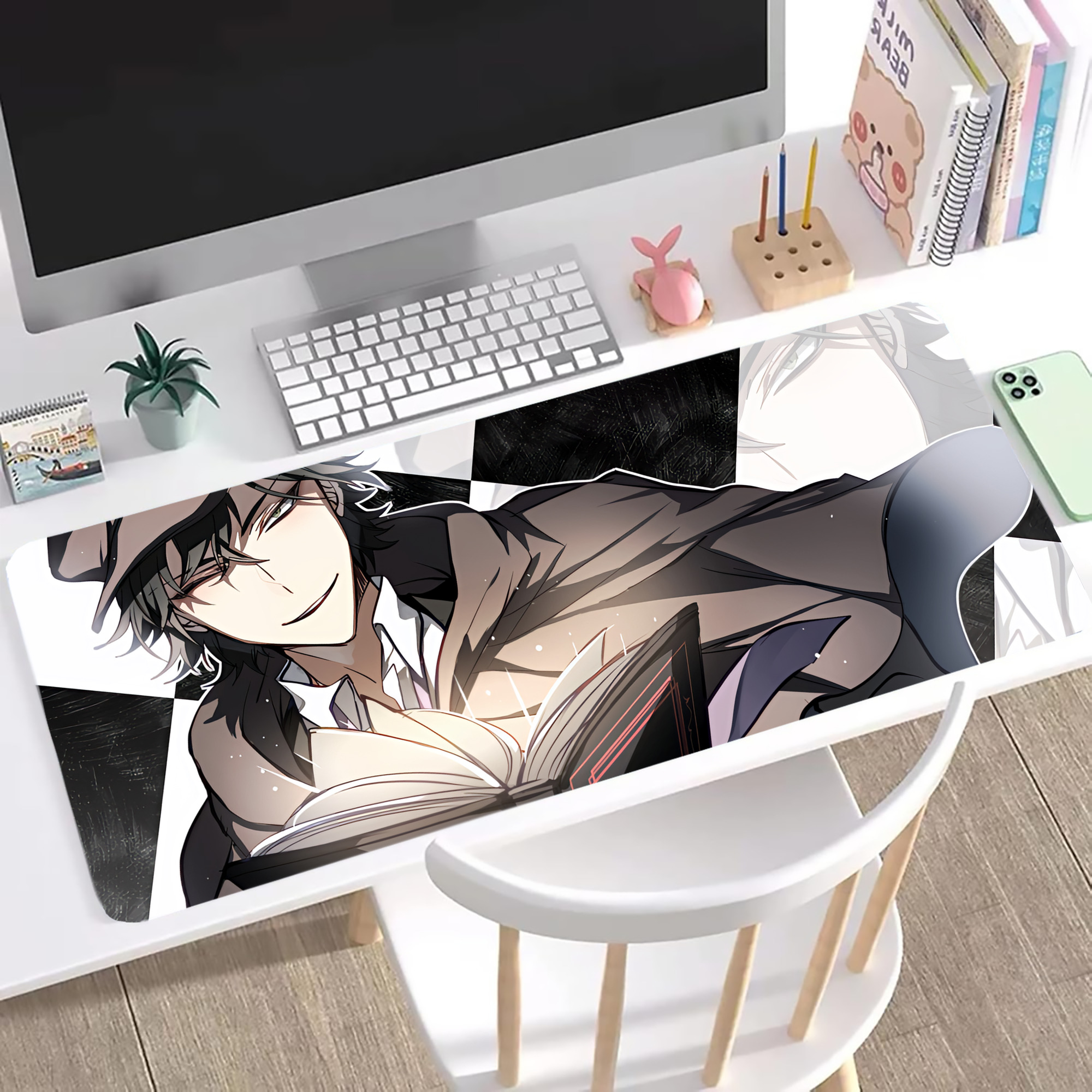 （画像用） 文豪ストレイドッグス Bungo Stray Dogs ステッチ加工 大判デスクマット／滑り止めマウスパッド