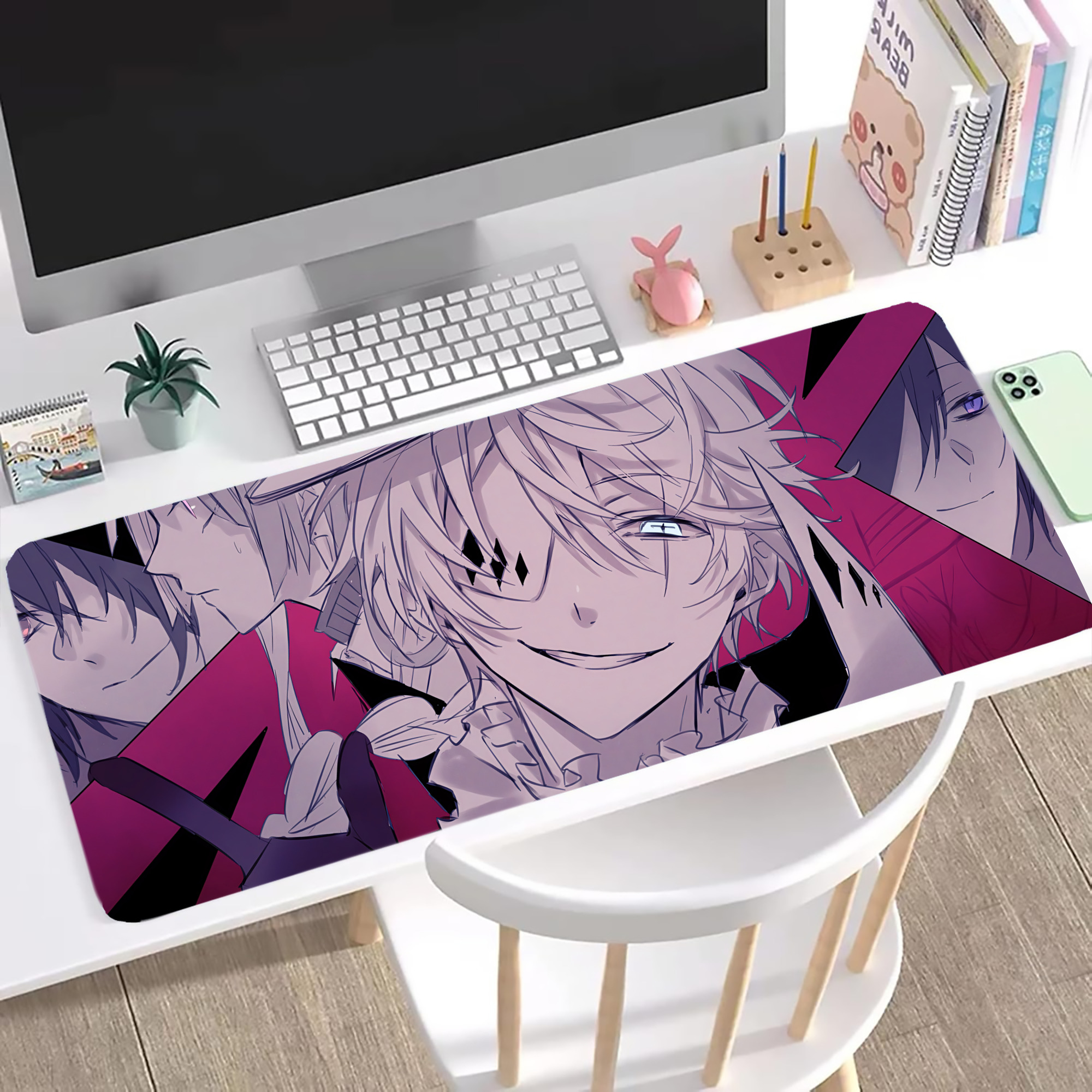 （画像用） 文豪ストレイドッグス Bungo Stray Dogs ステッチ加工 大判デスクマット／滑り止めマウスパッド