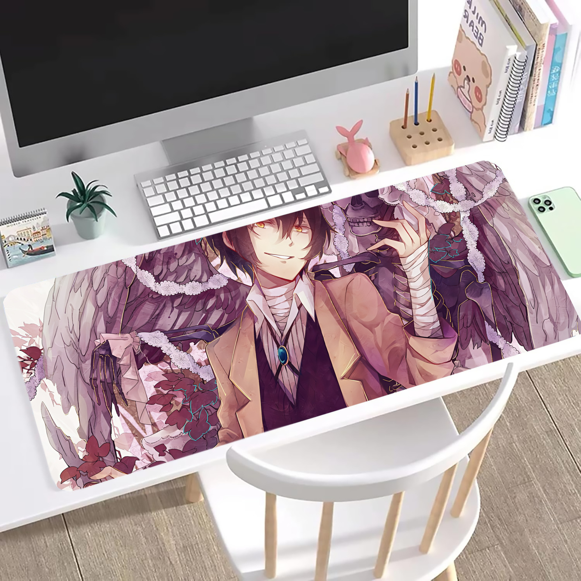 （画像用） 文豪ストレイドッグス Bungo Stray Dogs ステッチ加工 大判デスクマット／滑り止めマウスパッド
