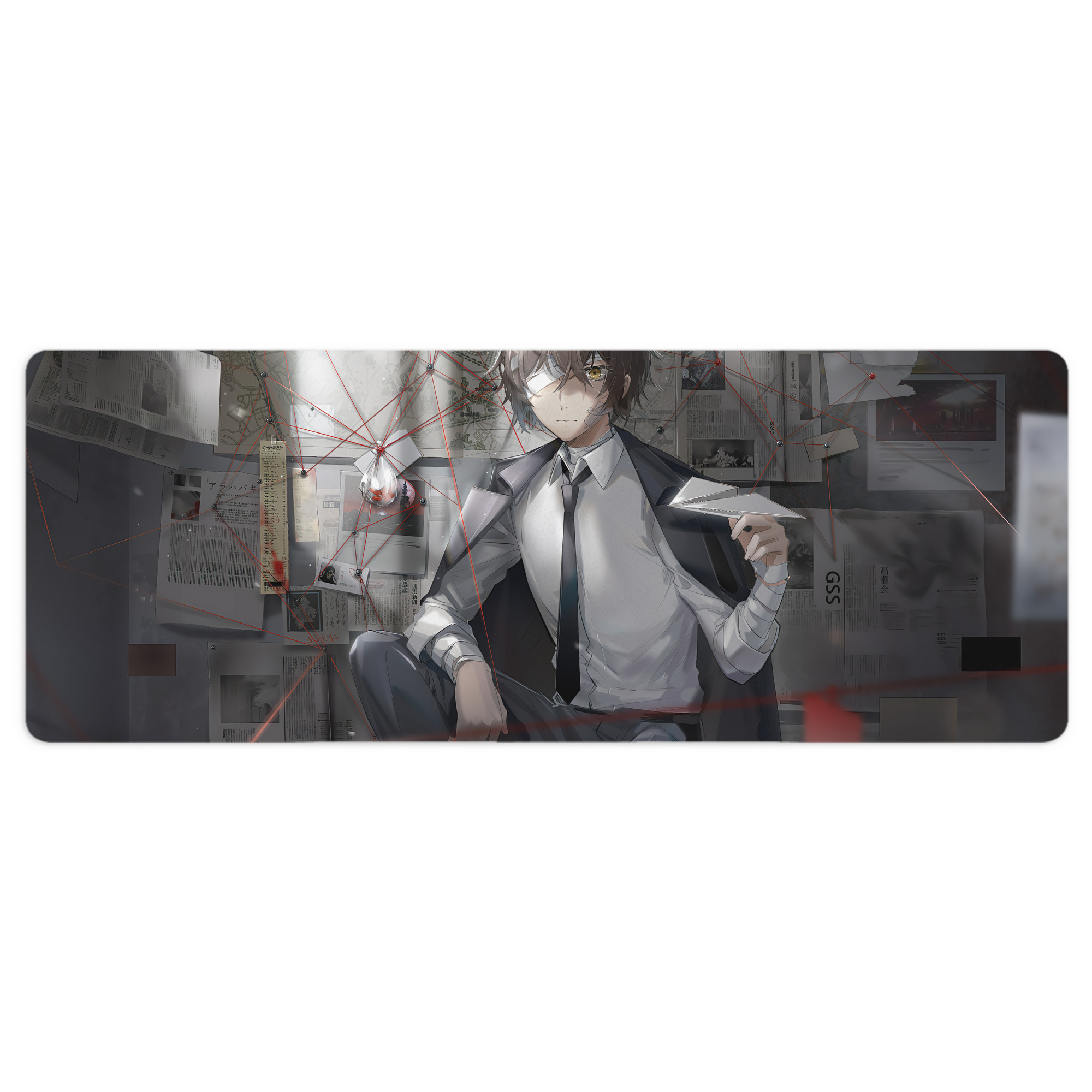 （画像用） 文豪ストレイドッグス Bungo Stray Dogs ステッチ加工 大判デスクマット／滑り止めマウスパッド