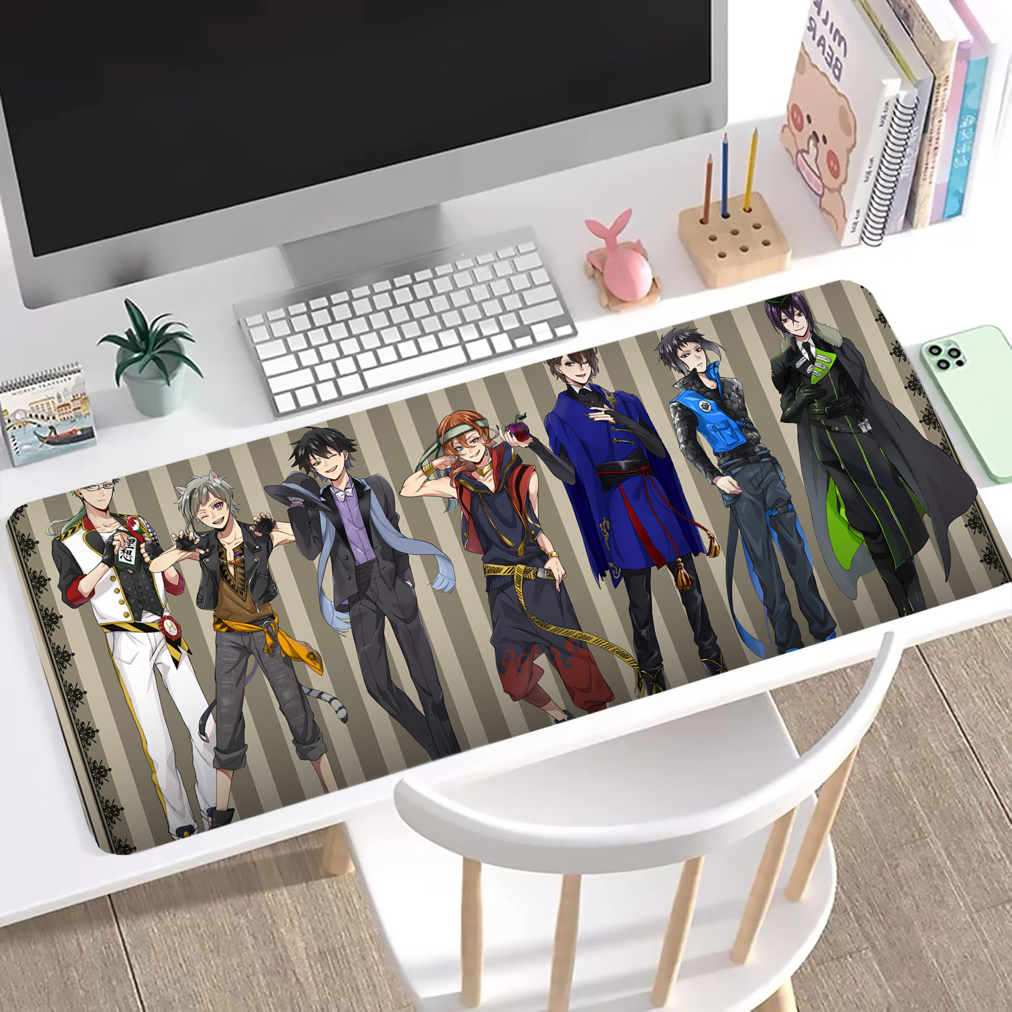 （画像用） 文豪ストレイドッグス Bungo Stray Dogs ステッチ加工 大判デスクマット／滑り止めマウスパッド