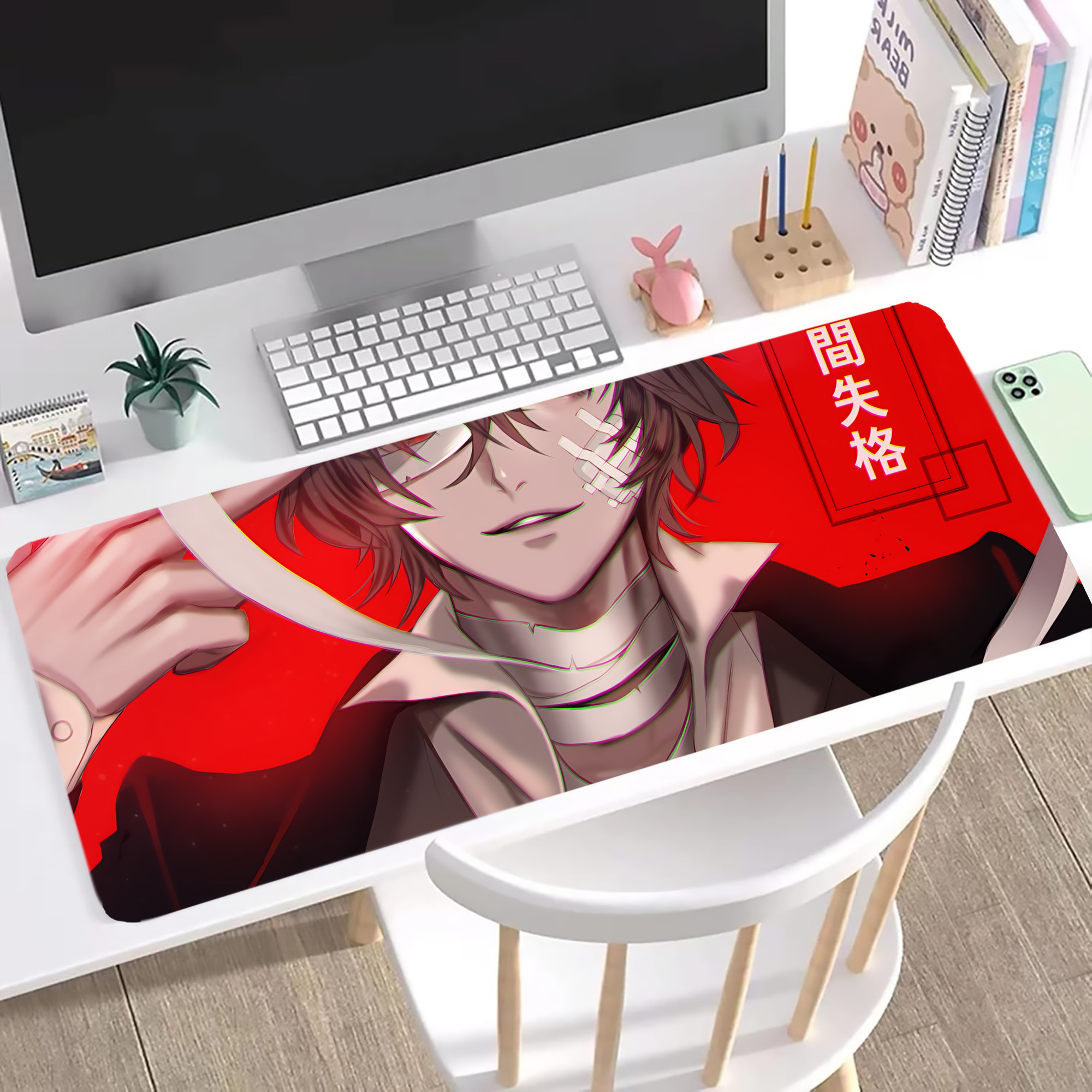 （画像用） 文豪ストレイドッグス Bungo Stray Dogs ステッチ加工 大判デスクマット／滑り止めマウスパッド