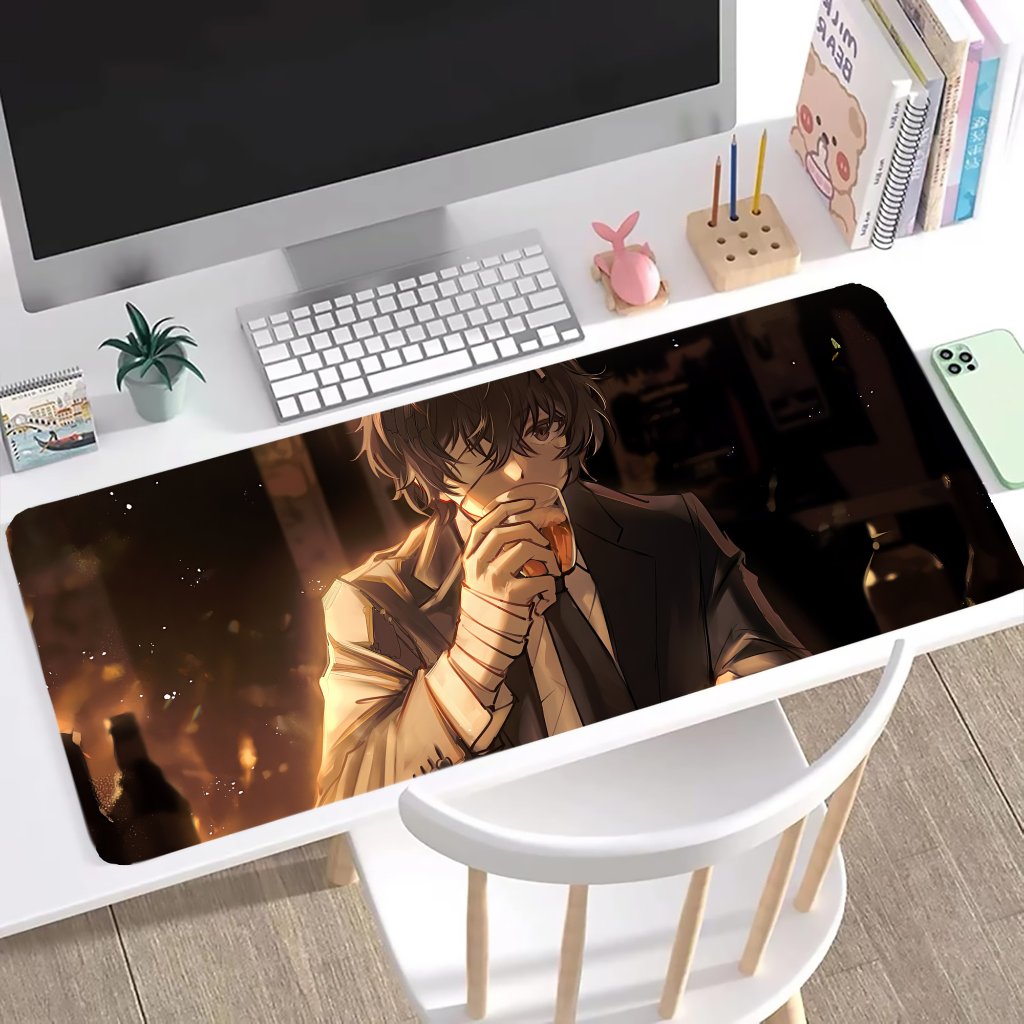 文豪ストレイドッグス Bungo Stray Dogs ステッチ加工 大判デスクマット／滑り止めマウスパッド