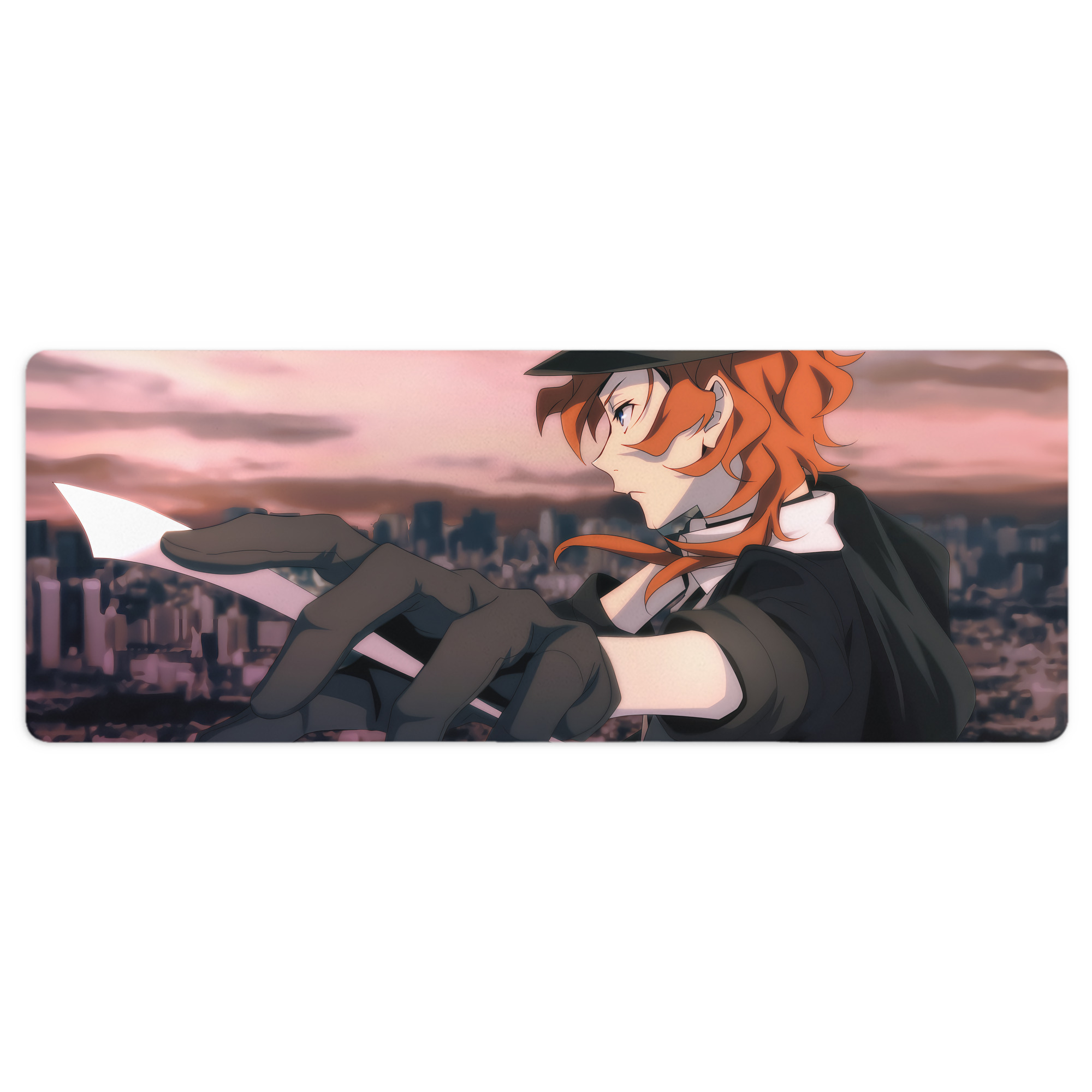 （画像用） 文豪ストレイドッグス Bungo Stray Dogs ステッチ加工 大判デスクマット／滑り止めマウスパッド