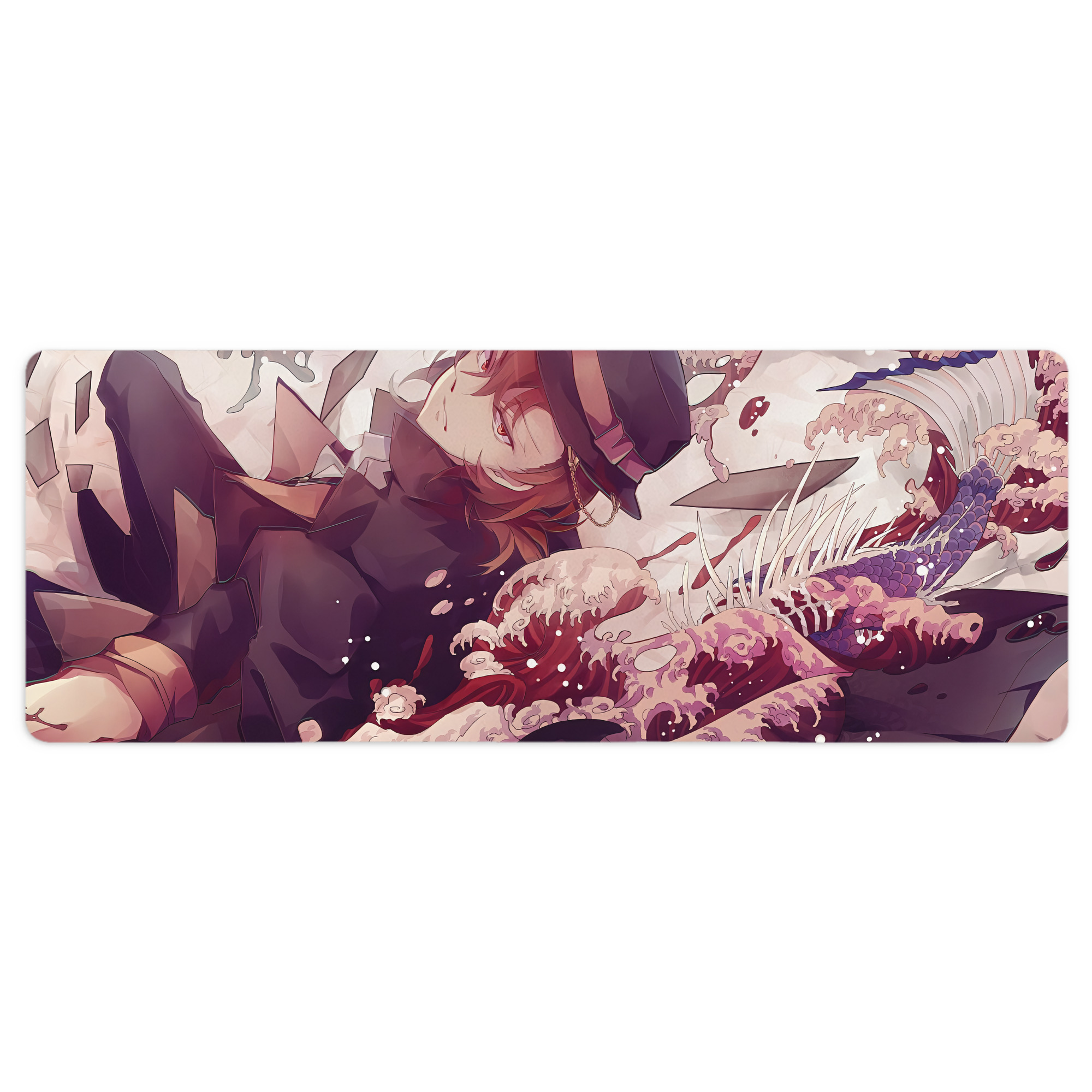 （画像用） 文豪ストレイドッグス Bungo Stray Dogs ステッチ加工 大判デスクマット／滑り止めマウスパッド