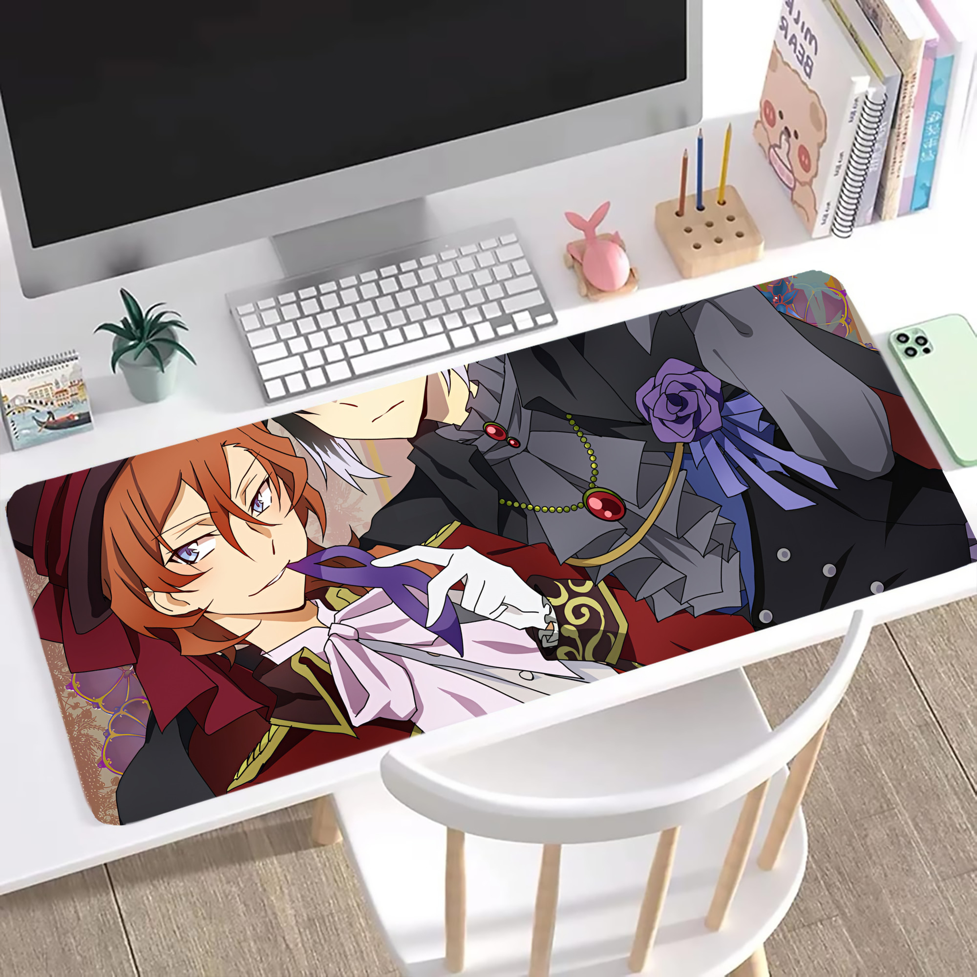 （画像用） 文豪ストレイドッグス Bungo Stray Dogs ステッチ加工 大判デスクマット／滑り止めマウスパッド