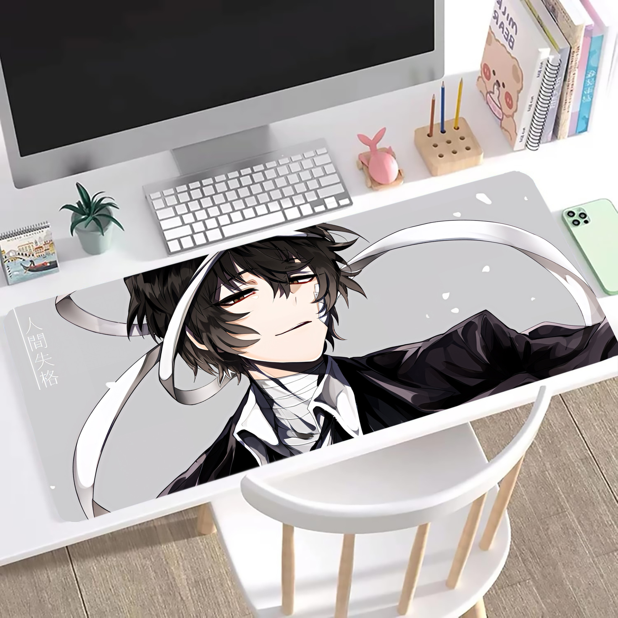（画像用） 文豪ストレイドッグス Bungo Stray Dogs ステッチ加工 大判デスクマット／滑り止めマウスパッド