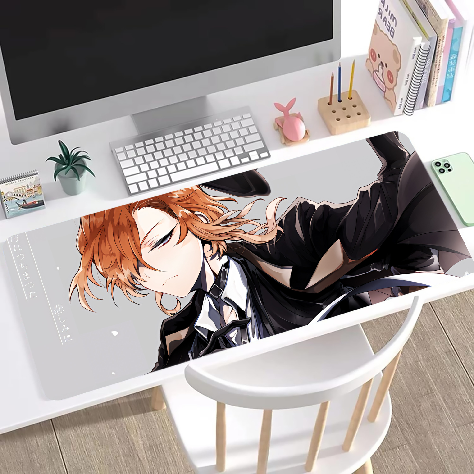 （画像用） 文豪ストレイドッグス Bungo Stray Dogs ステッチ加工 大判デスクマット／滑り止めマウスパッド