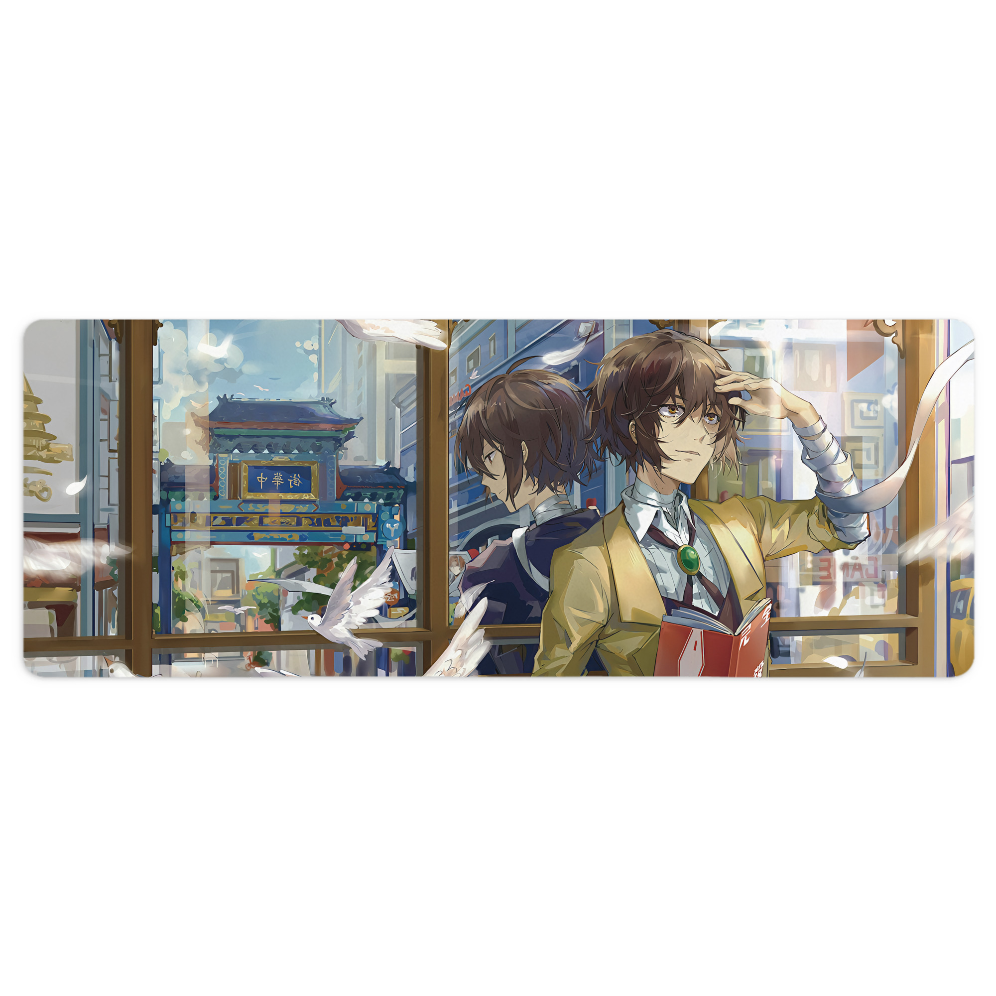 （画像用） 文豪ストレイドッグス Bungo Stray Dogs ステッチ加工 大判デスクマット／滑り止めマウスパッド