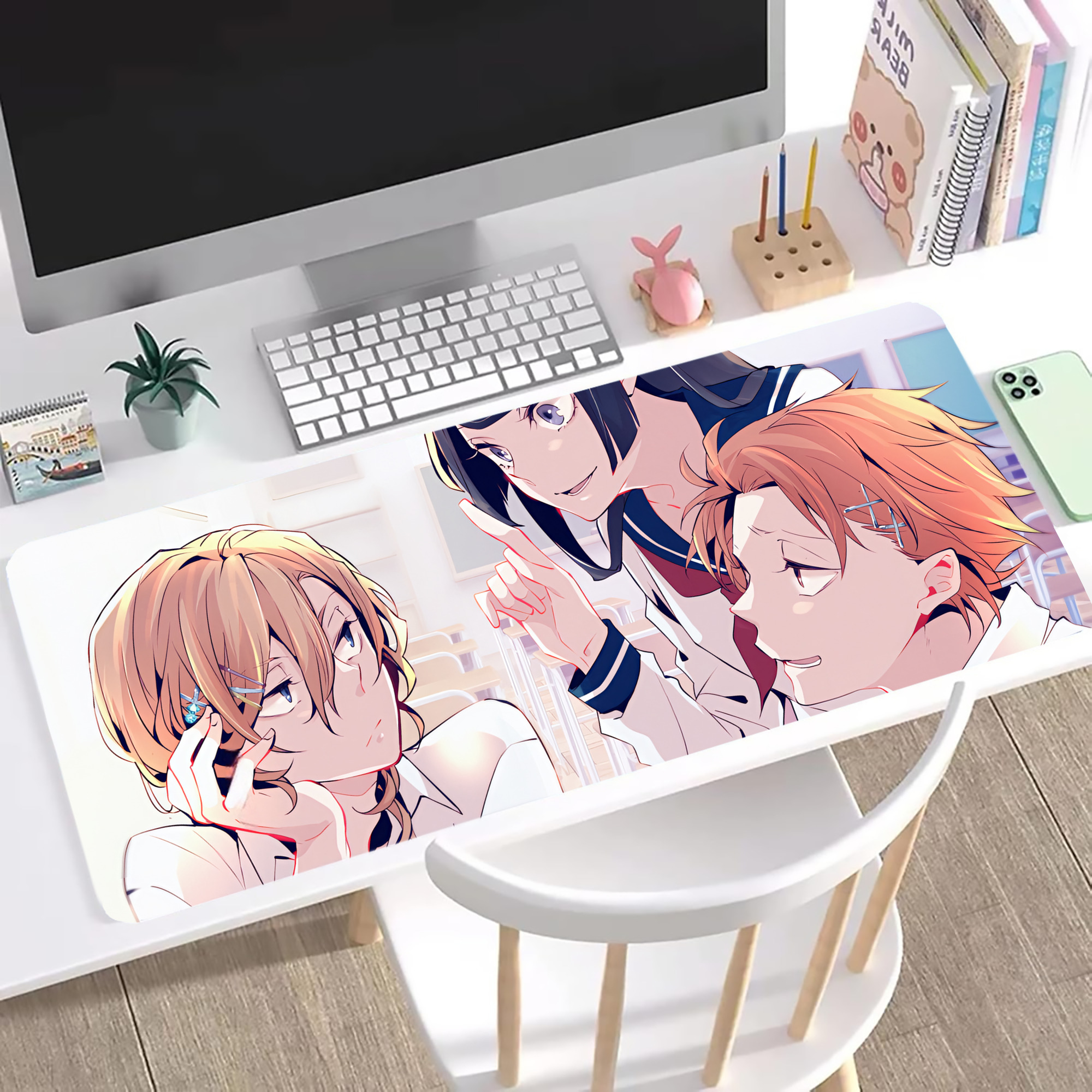 （画像用） 文豪ストレイドッグス Bungo Stray Dogs ステッチ加工 大判デスクマット／滑り止めマウスパッド