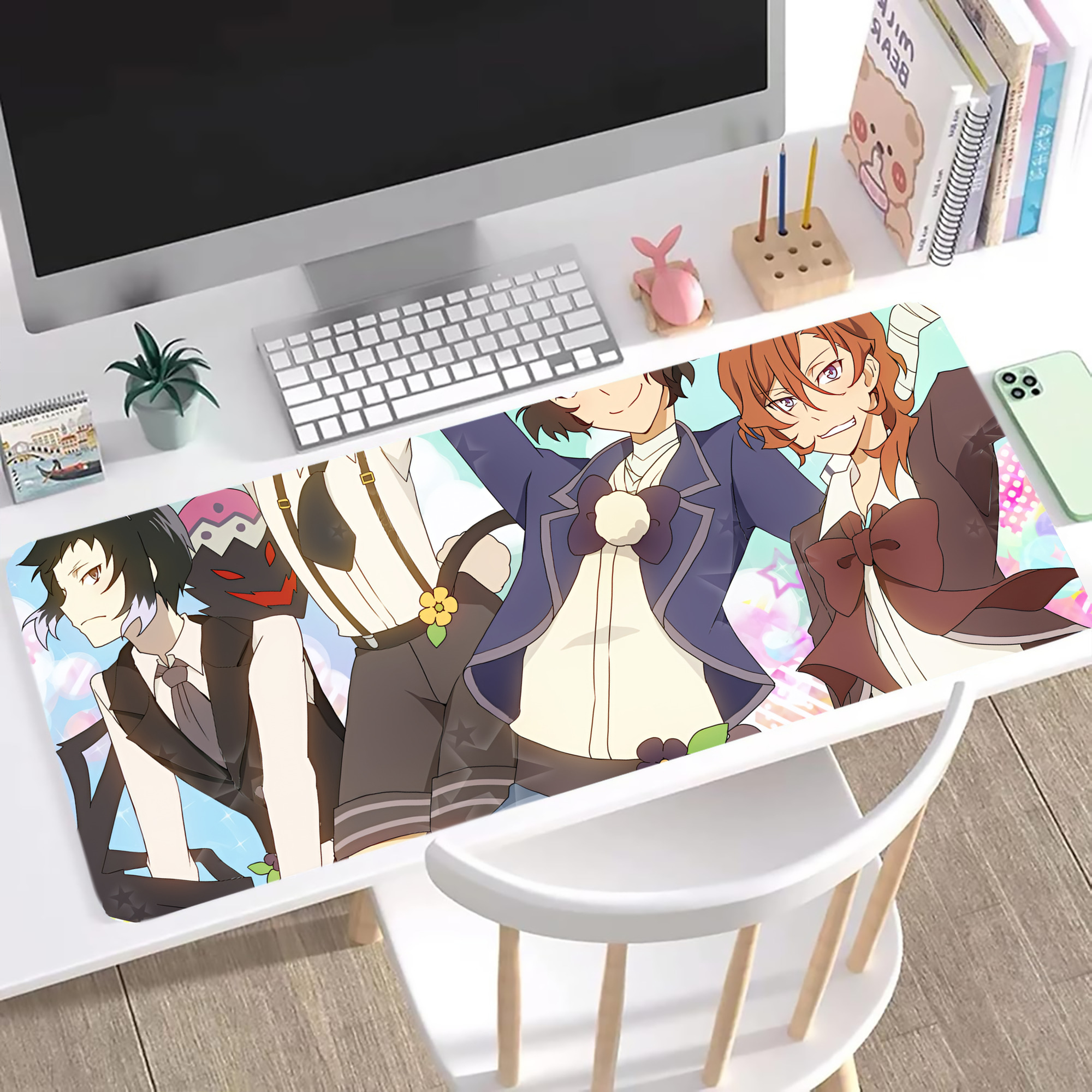 （画像用） 文豪ストレイドッグス Bungo Stray Dogs ステッチ加工 大判デスクマット／滑り止めマウスパッド
