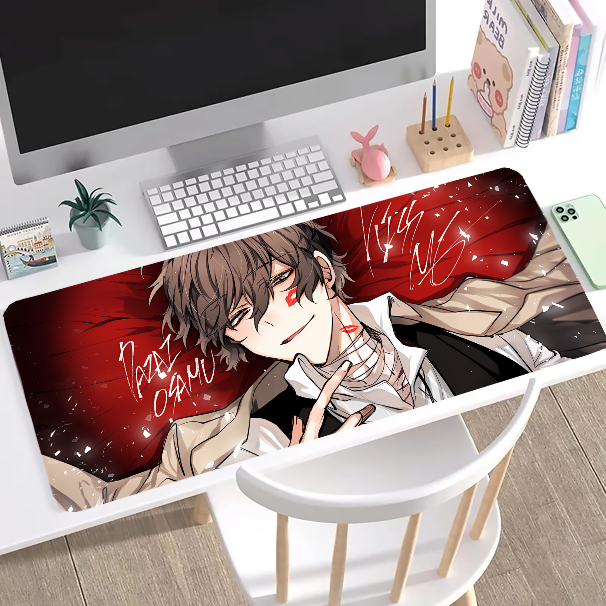 （画像用） 文豪ストレイドッグス Bungo Stray Dogs ステッチ加工 大判デスクマット／滑り止めマウスパッド