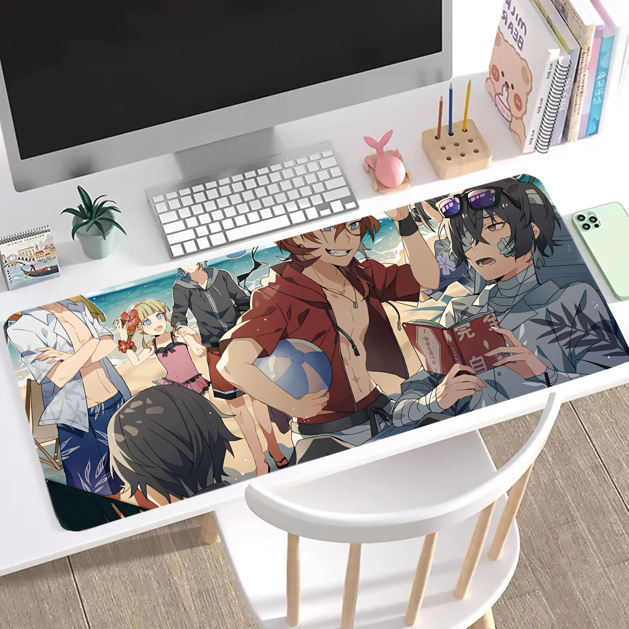 （画像用） 文豪ストレイドッグス Bungo Stray Dogs ステッチ加工 大判デスクマット／滑り止めマウスパッド