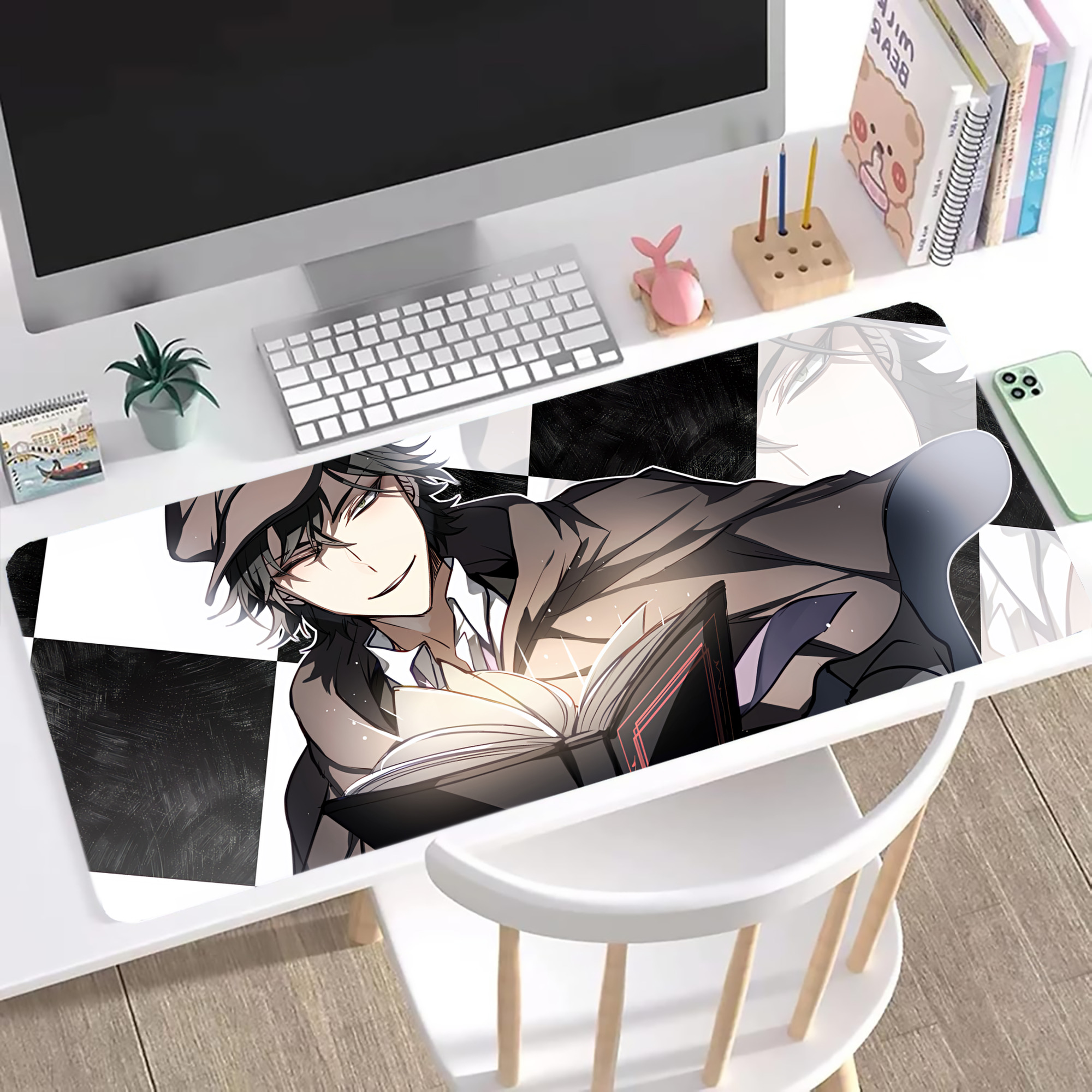 （画像用） 文豪ストレイドッグス Bungo Stray Dogs ステッチ加工 大判デスクマット／滑り止めマウスパッド