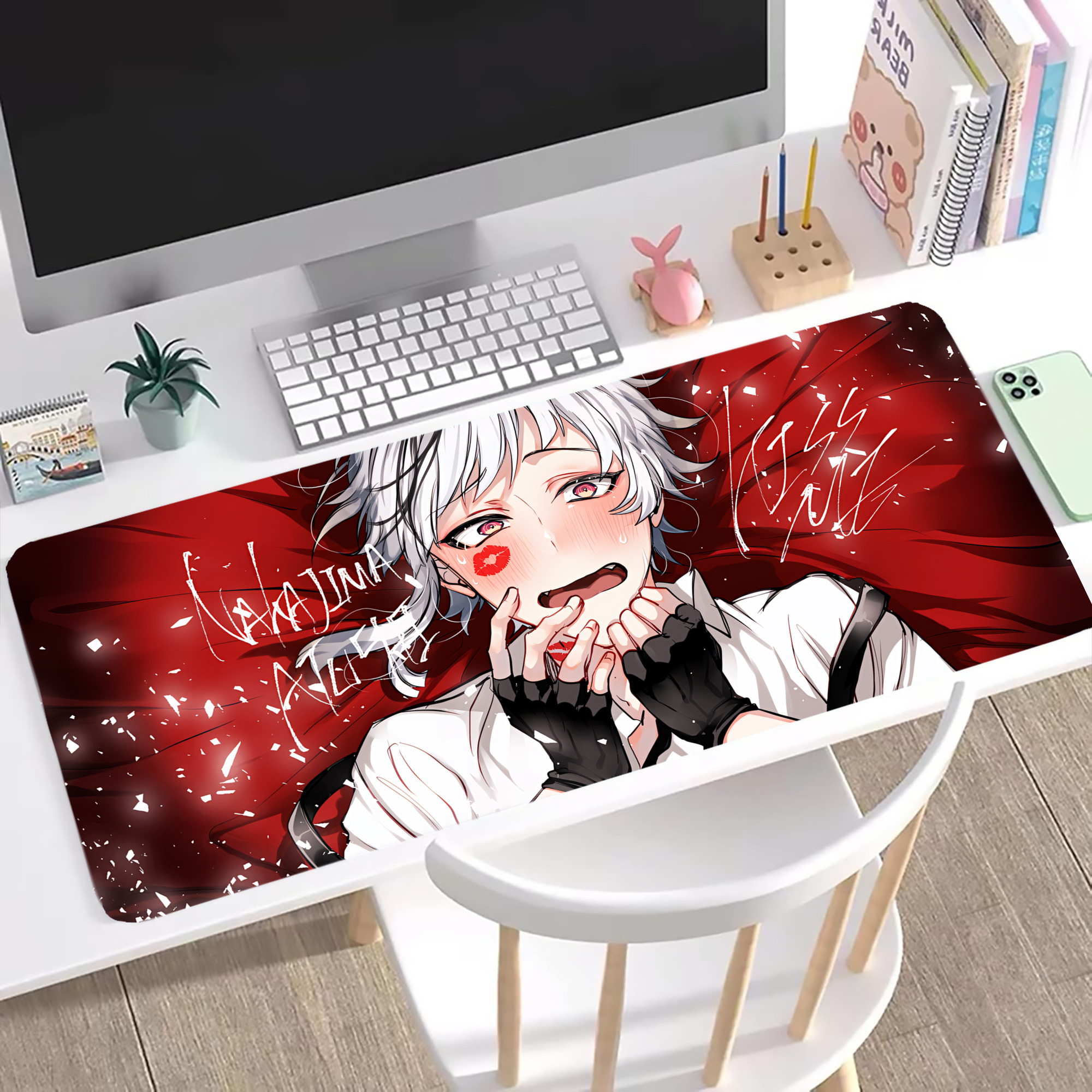 （画像用） 文豪ストレイドッグス Bungo Stray Dogs ステッチ加工 大判デスクマット／滑り止めマウスパッド