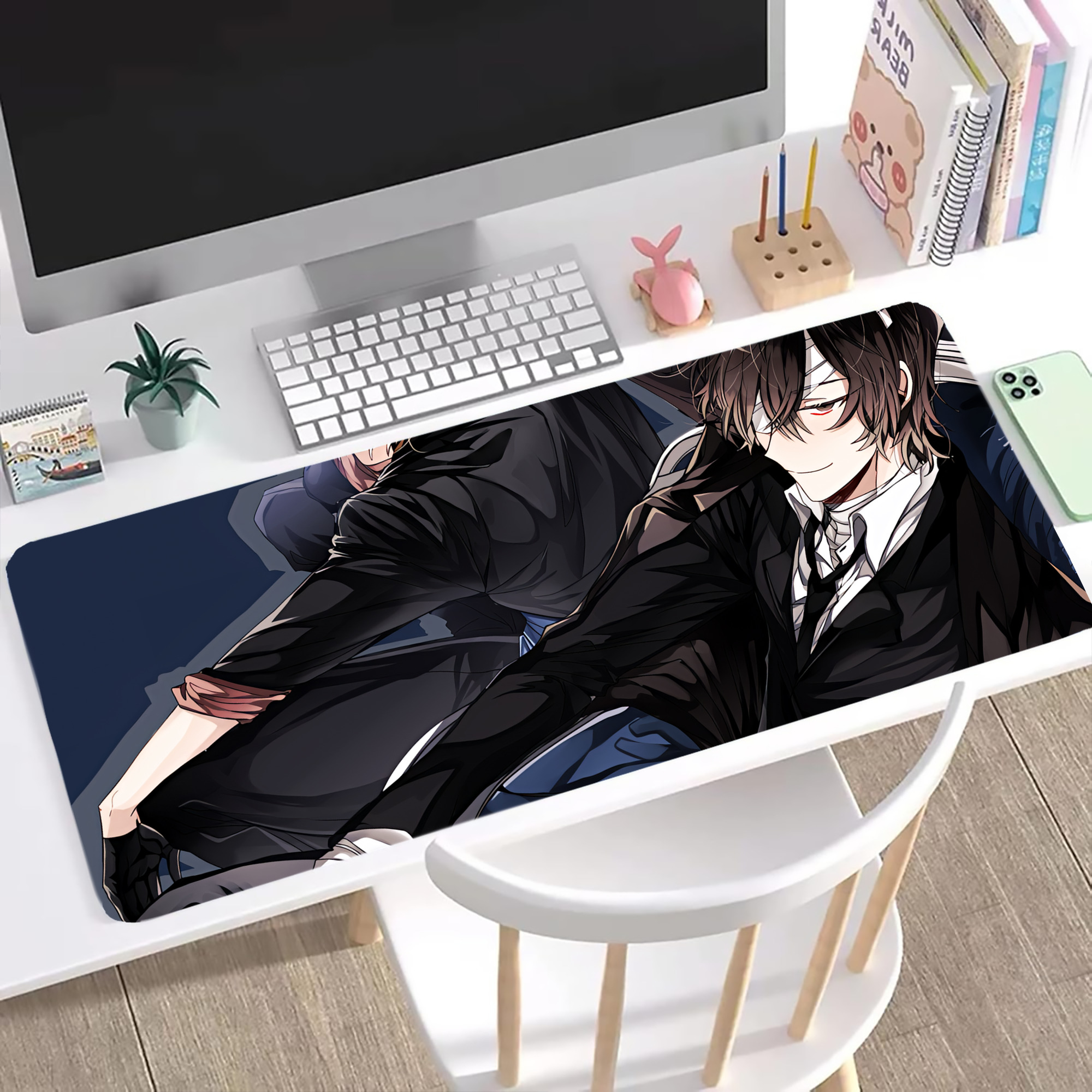 （画像用） 文豪ストレイドッグス Bungo Stray Dogs ステッチ加工 大判デスクマット／滑り止めマウスパッド
