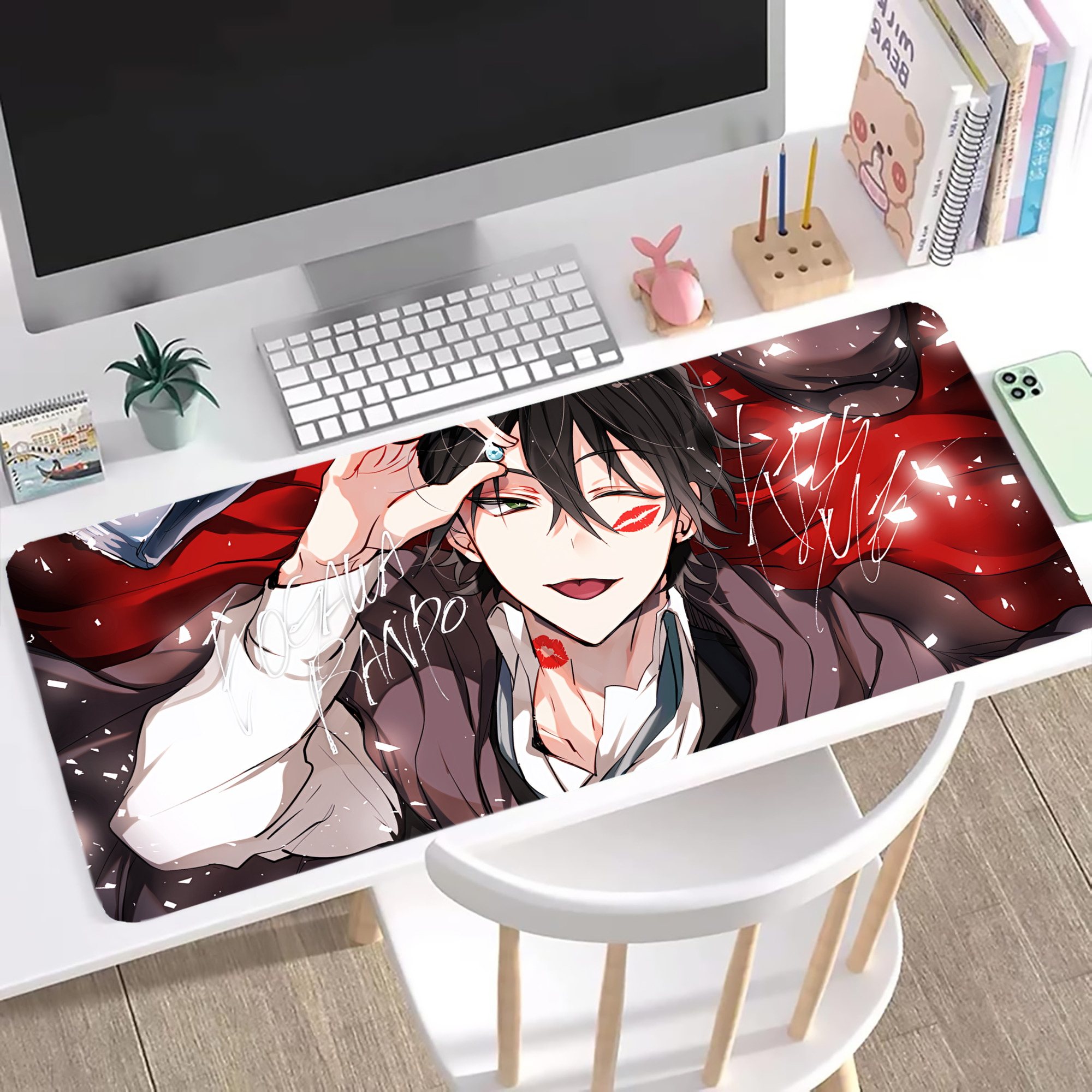 （画像用） 文豪ストレイドッグス Bungo Stray Dogs ステッチ加工 大判デスクマット／滑り止めマウスパッド