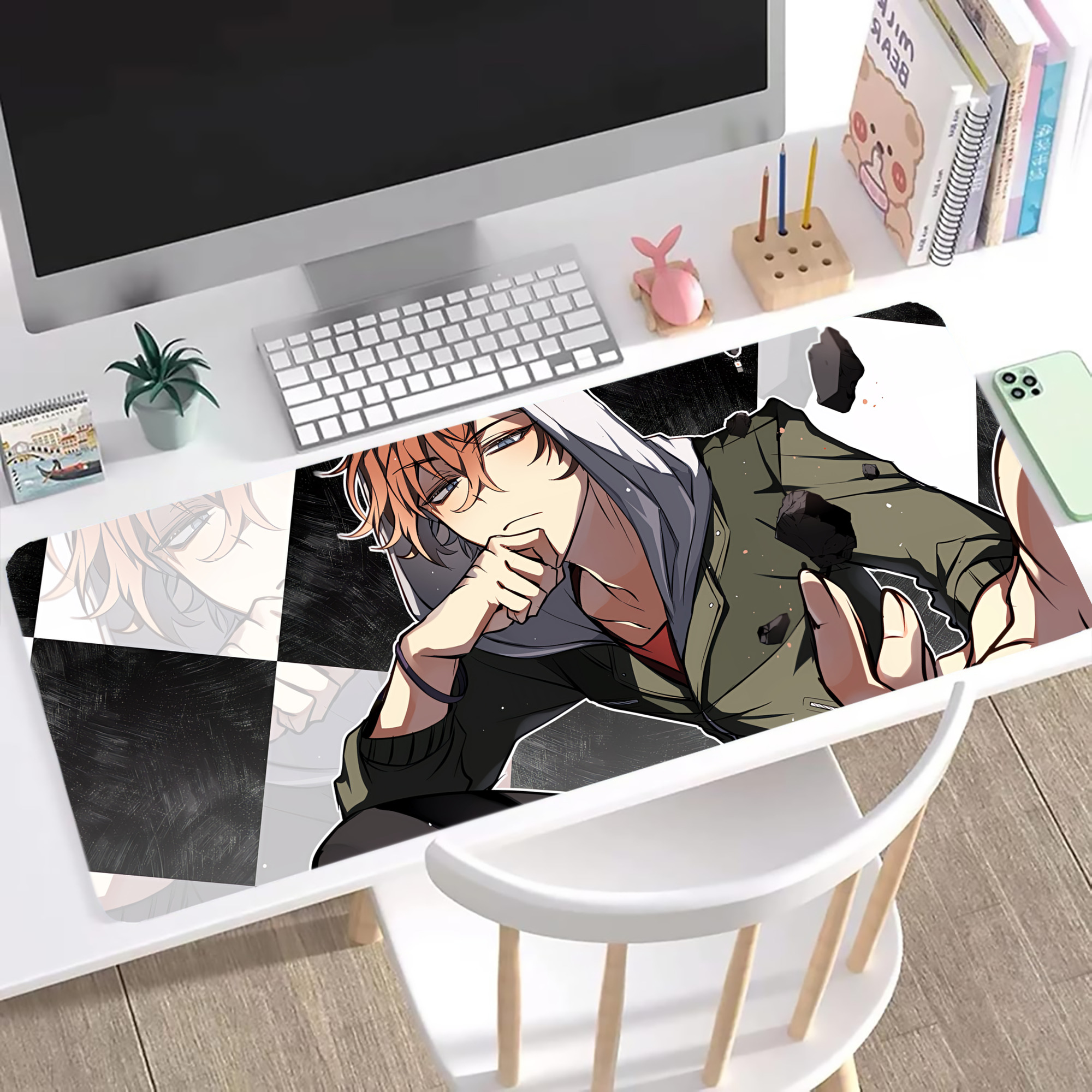 （画像用） 文豪ストレイドッグス Bungo Stray Dogs ステッチ加工 大判デスクマット／滑り止めマウスパッド