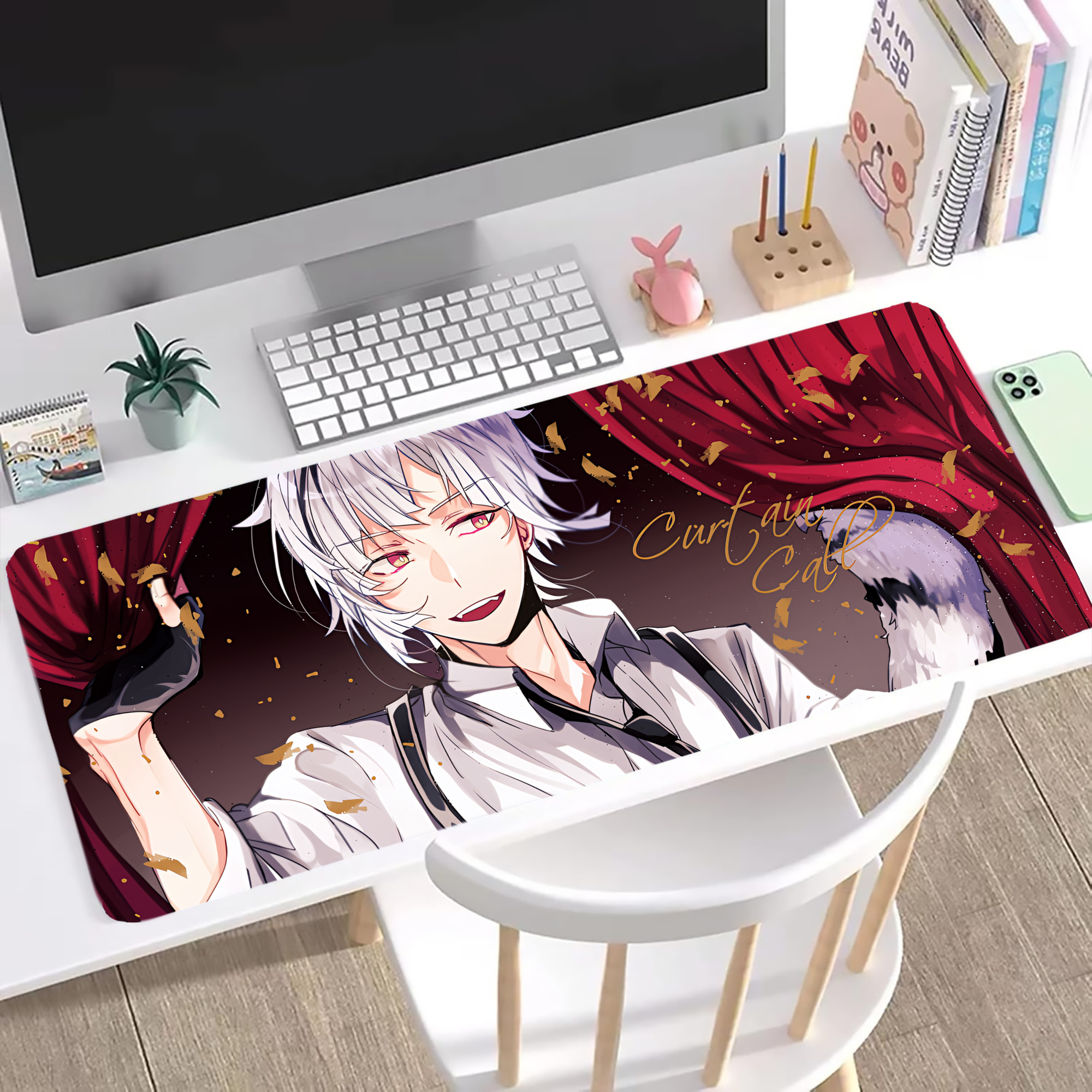 （画像用） 文豪ストレイドッグス Bungo Stray Dogs ステッチ加工 大判デスクマット／滑り止めマウスパッド