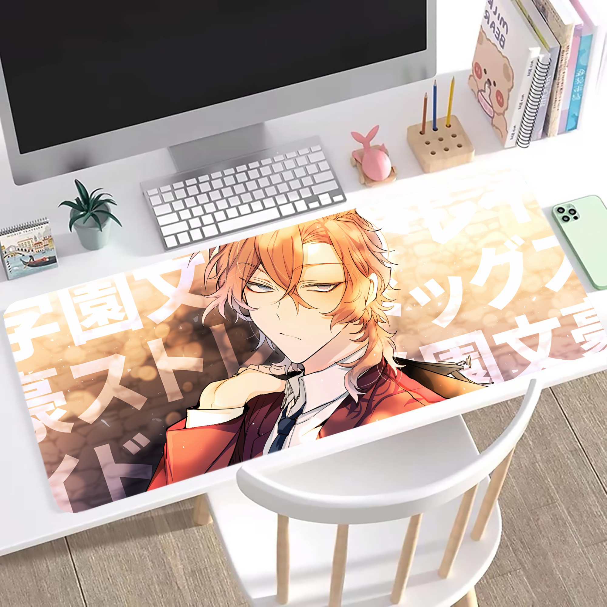 （画像用） 文豪ストレイドッグス Bungo Stray Dogs ステッチ加工 大判デスクマット／滑り止めマウスパッド