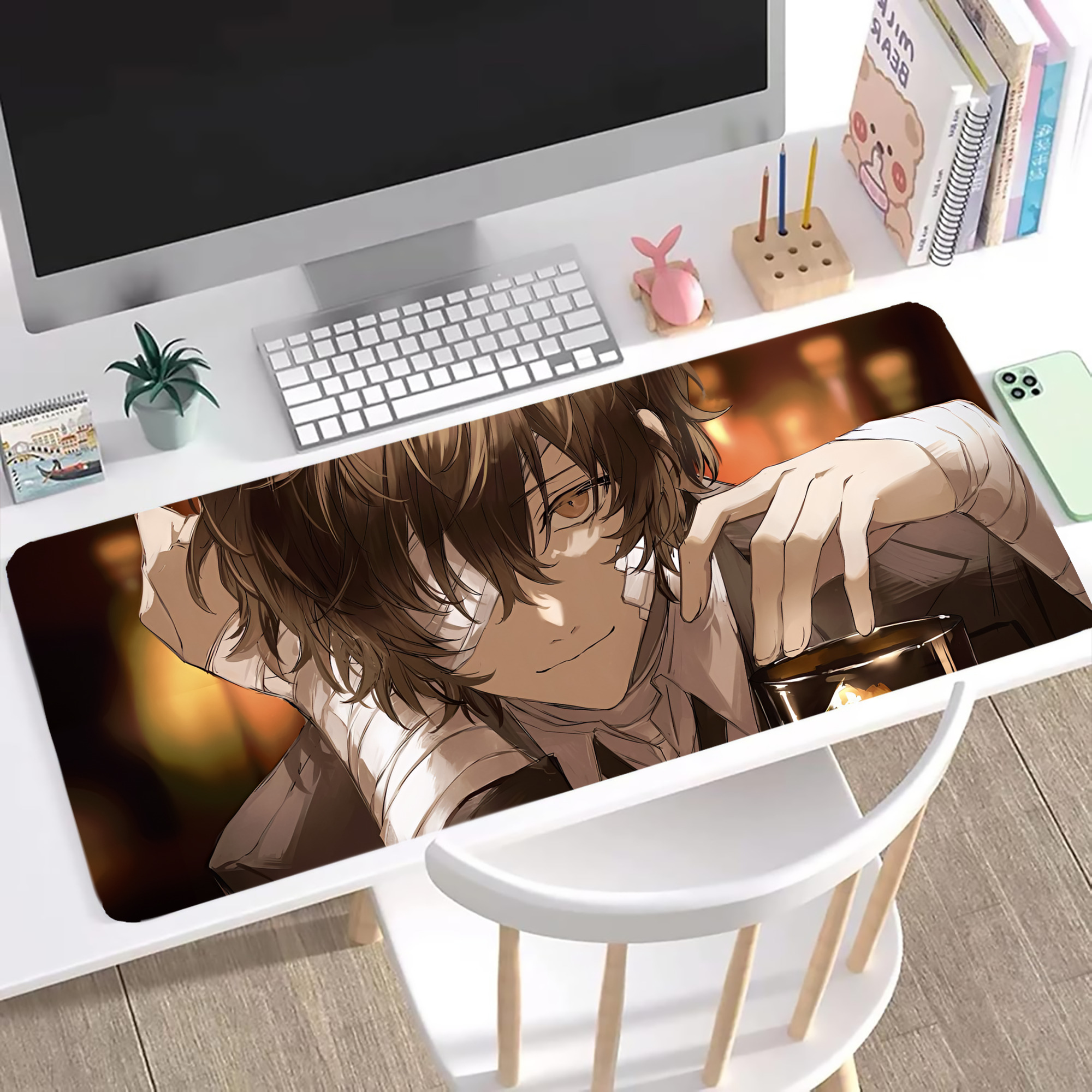 （画像用） 文豪ストレイドッグス Bungo Stray Dogs ステッチ加工 大判デスクマット／滑り止めマウスパッド