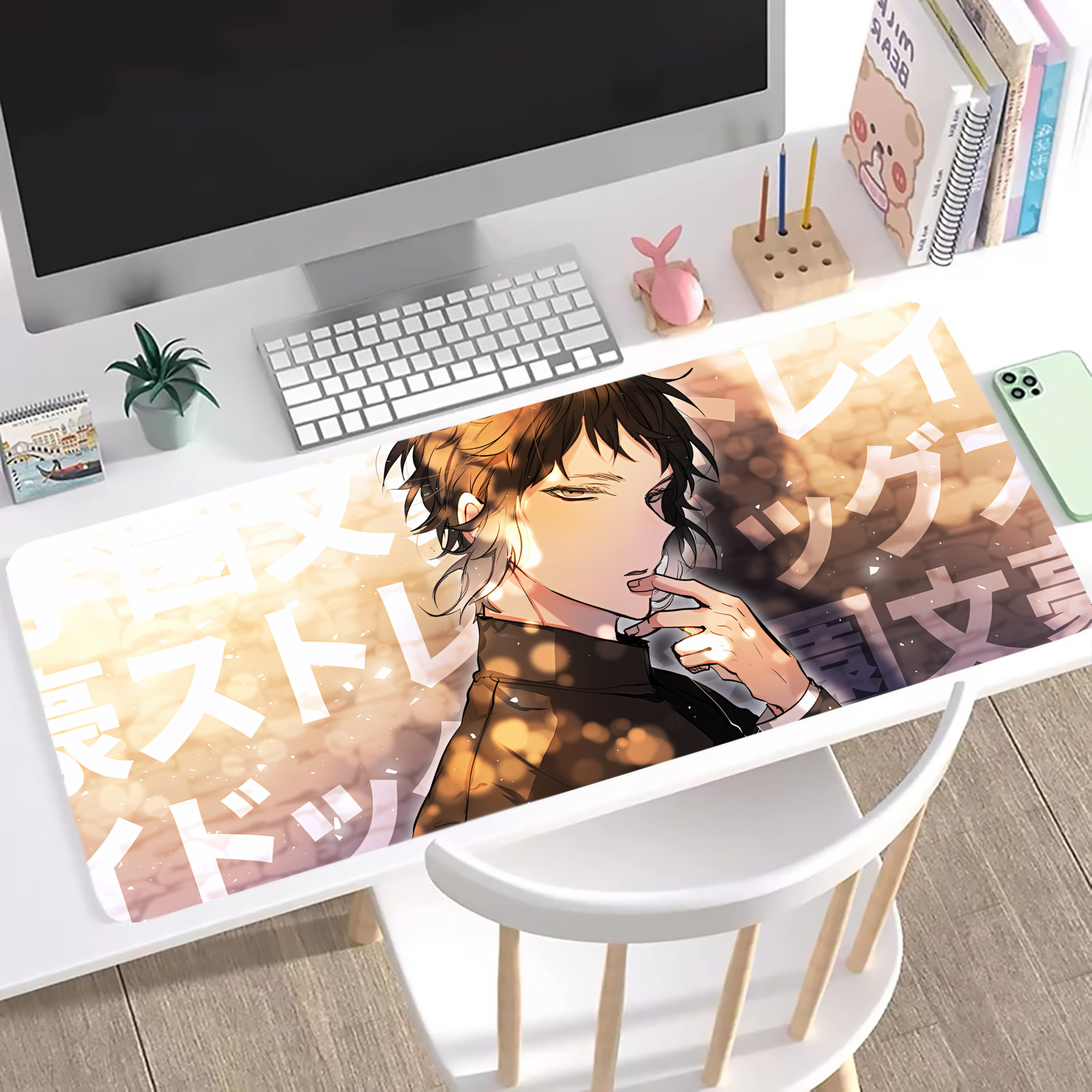 （画像用） 文豪ストレイドッグス Bungo Stray Dogs ステッチ加工 大判デスクマット／滑り止めマウスパッド