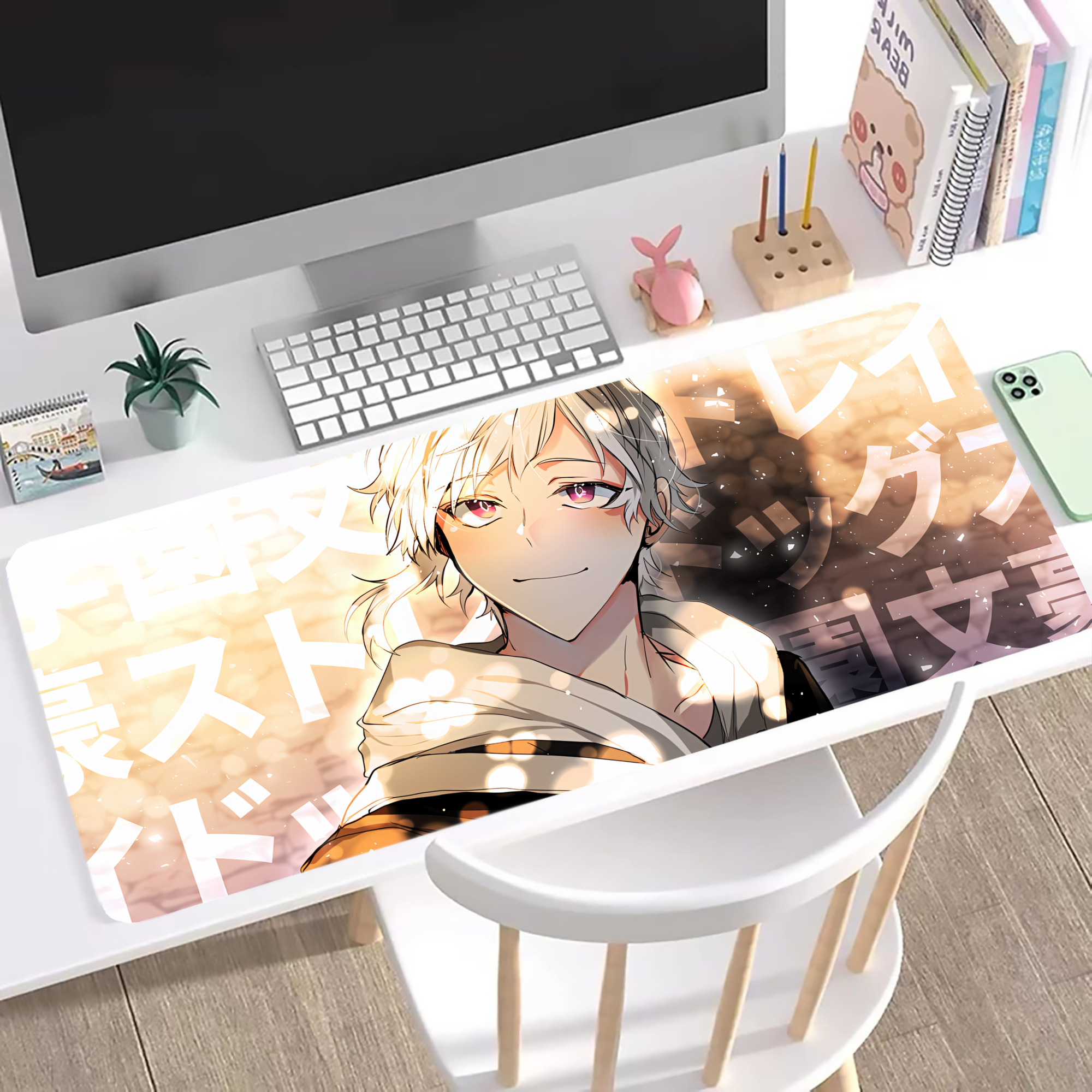 （画像用） 文豪ストレイドッグス Bungo Stray Dogs ステッチ加工 大判デスクマット／滑り止めマウスパッド