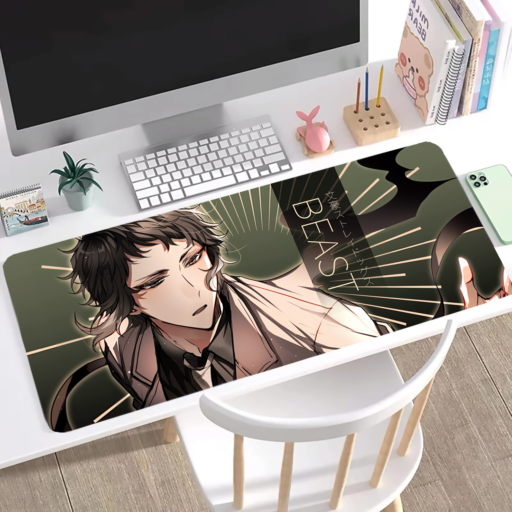 （画像用） 文豪ストレイドッグス Bungo Stray Dogs ステッチ加工 大判デスクマット／滑り止めマウスパッド