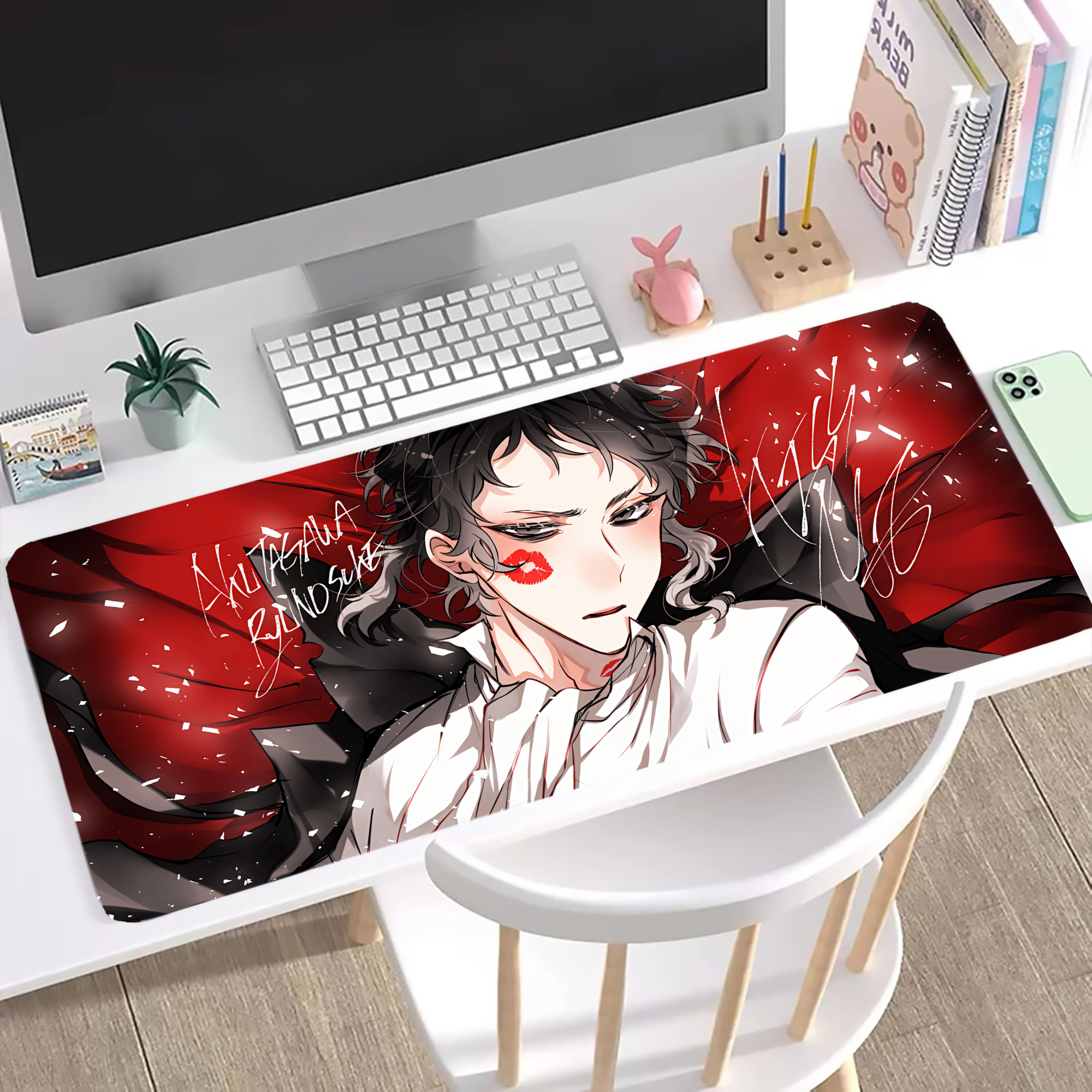 （画像用） 文豪ストレイドッグス Bungo Stray Dogs ステッチ加工 大判デスクマット／滑り止めマウスパッド