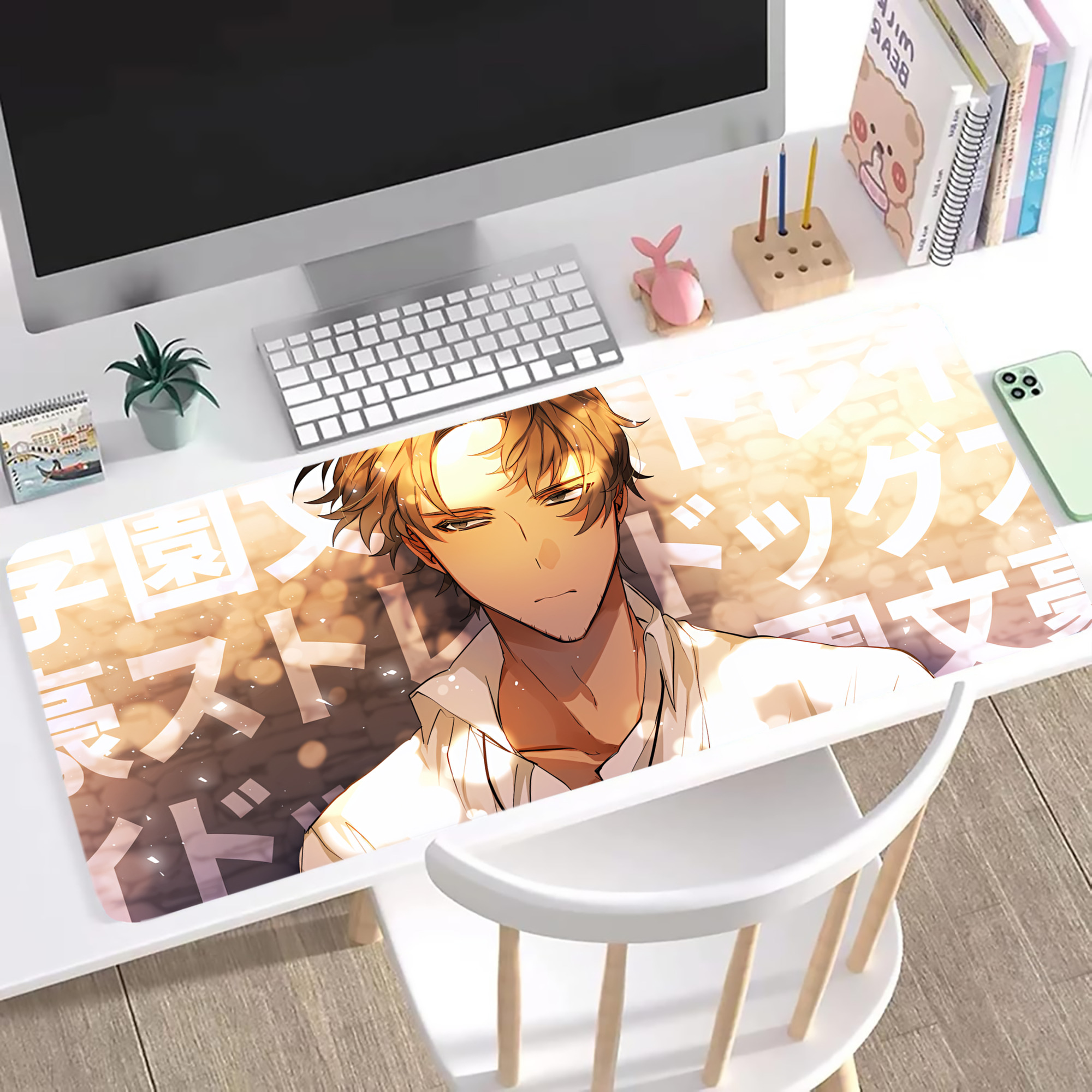 （画像用） 文豪ストレイドッグス Bungo Stray Dogs ステッチ加工 大判デスクマット／滑り止めマウスパッド