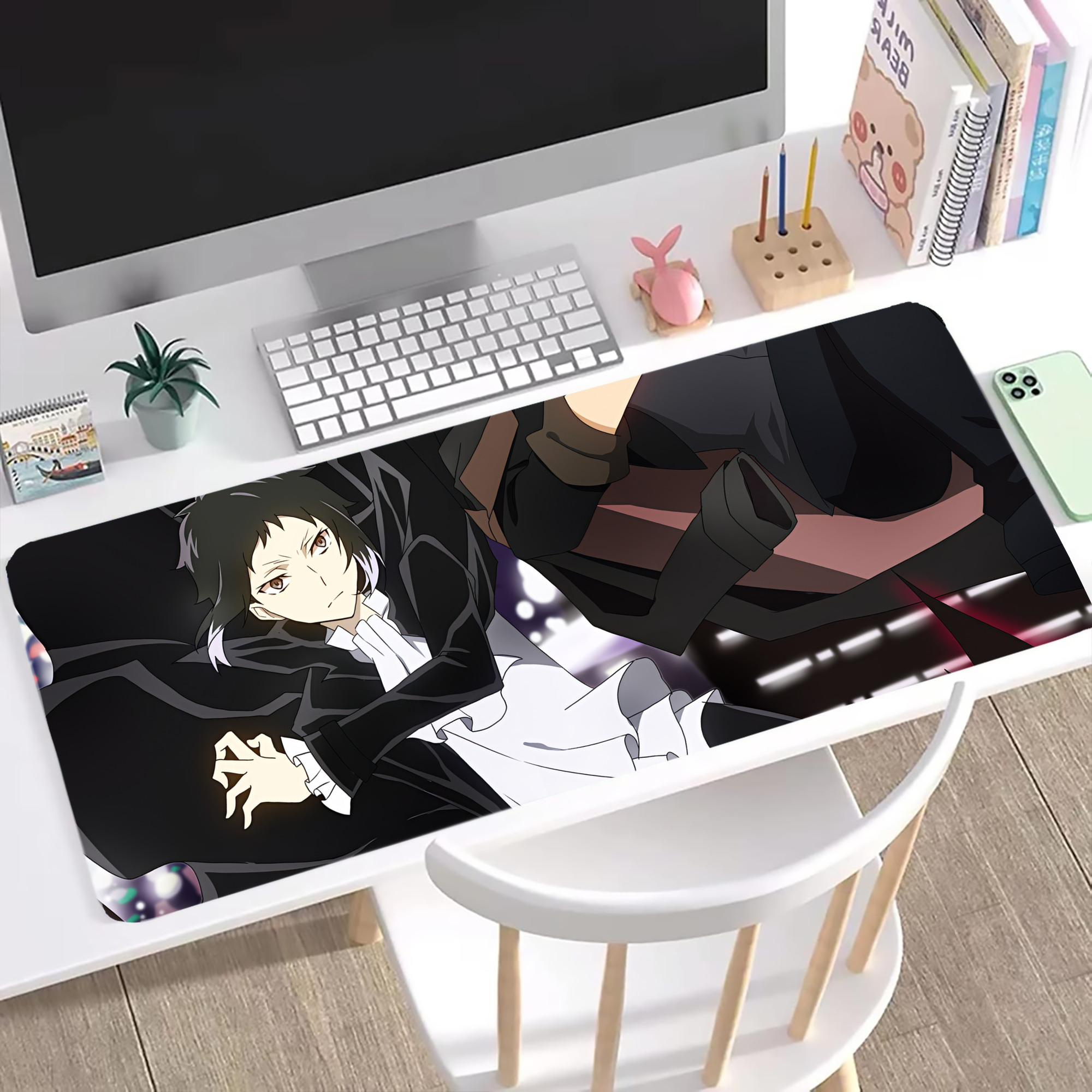 （画像用） 文豪ストレイドッグス Bungo Stray Dogs ステッチ加工 大判デスクマット／滑り止めマウスパッド