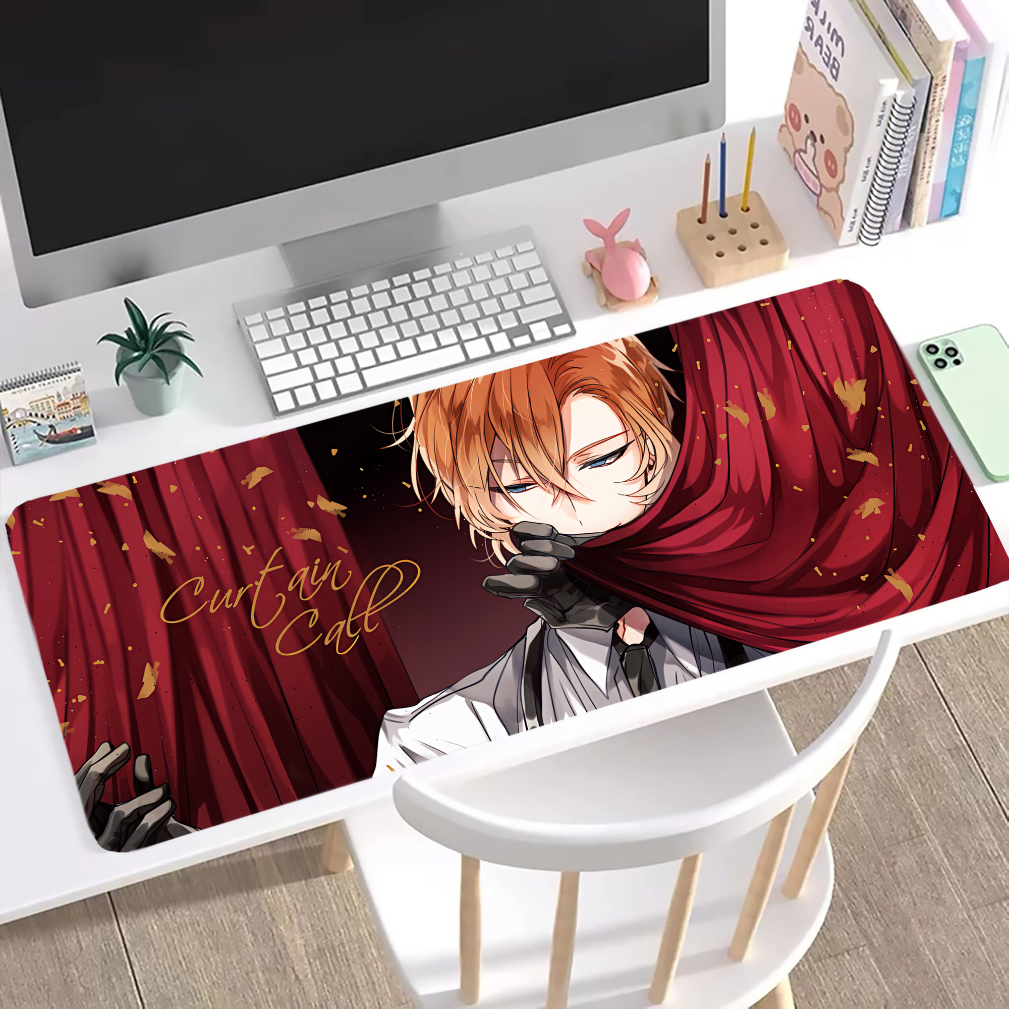 （画像用） 文豪ストレイドッグス Bungo Stray Dogs ステッチ加工 大判デスクマット／滑り止めマウスパッド