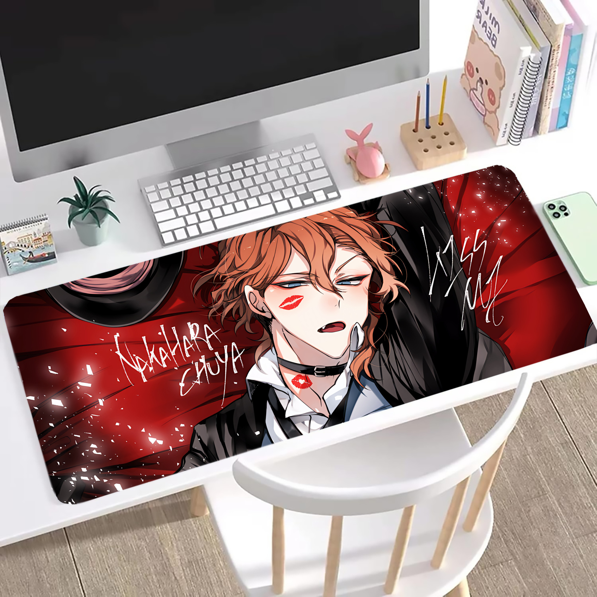 （画像用） 文豪ストレイドッグス Bungo Stray Dogs ステッチ加工 大判デスクマット／滑り止めマウスパッド