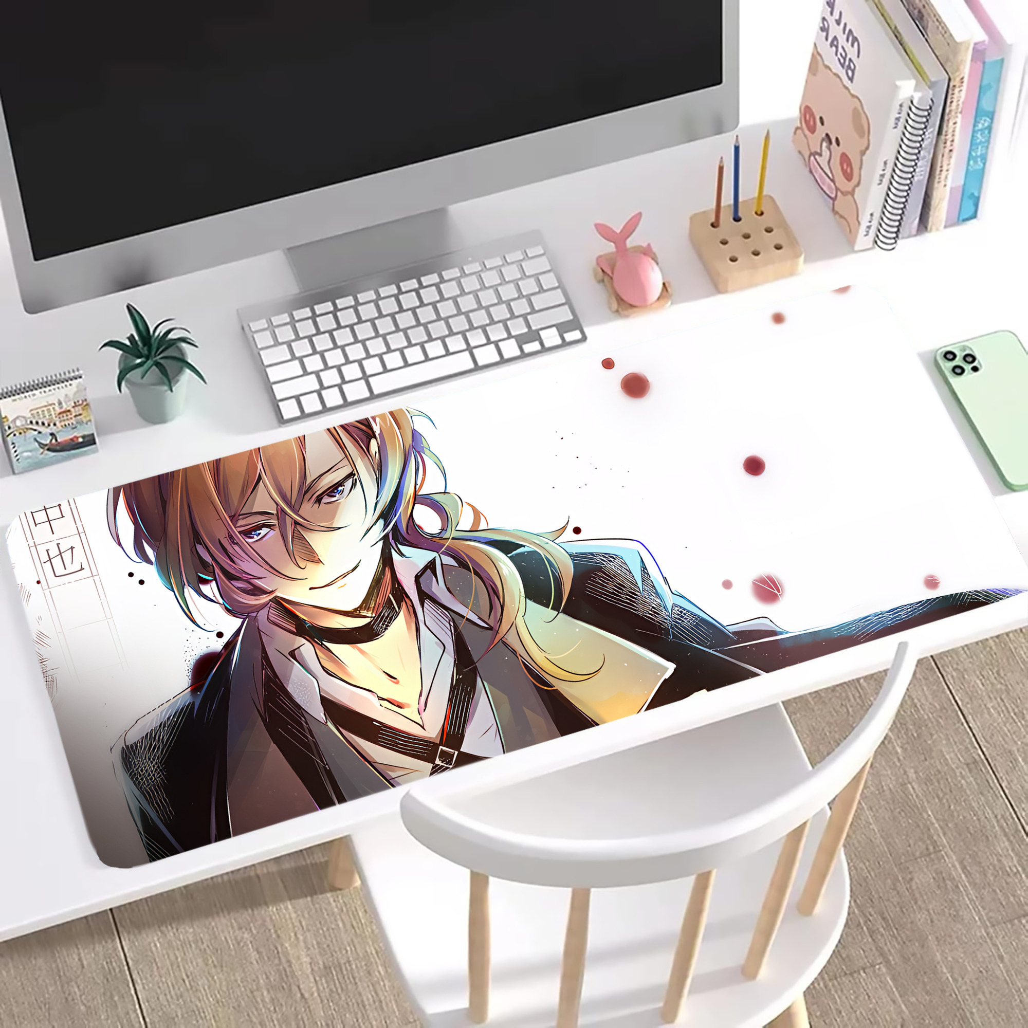（画像用） 文豪ストレイドッグス Bungo Stray Dogs ステッチ加工 大判デスクマット／滑り止めマウスパッド