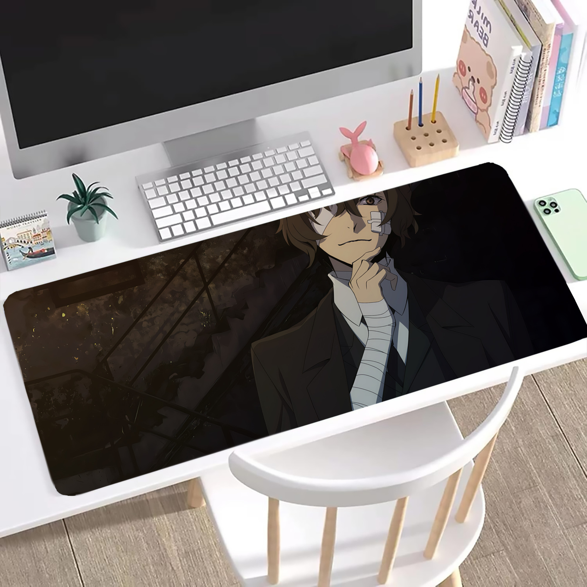 （画像用） 文豪ストレイドッグス Bungo Stray Dogs ステッチ加工 大判デスクマット／滑り止めマウスパッド
