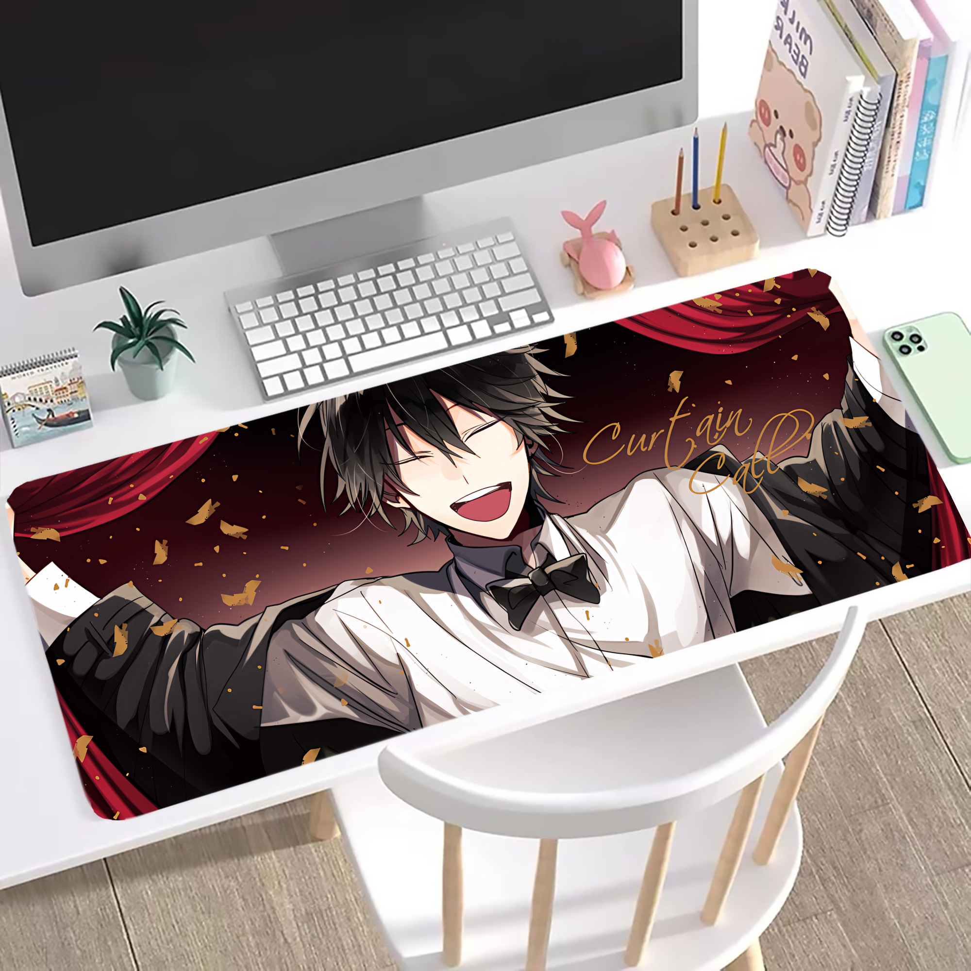 （画像用） 文豪ストレイドッグス Bungo Stray Dogs ステッチ加工 大判デスクマット／滑り止めマウスパッド