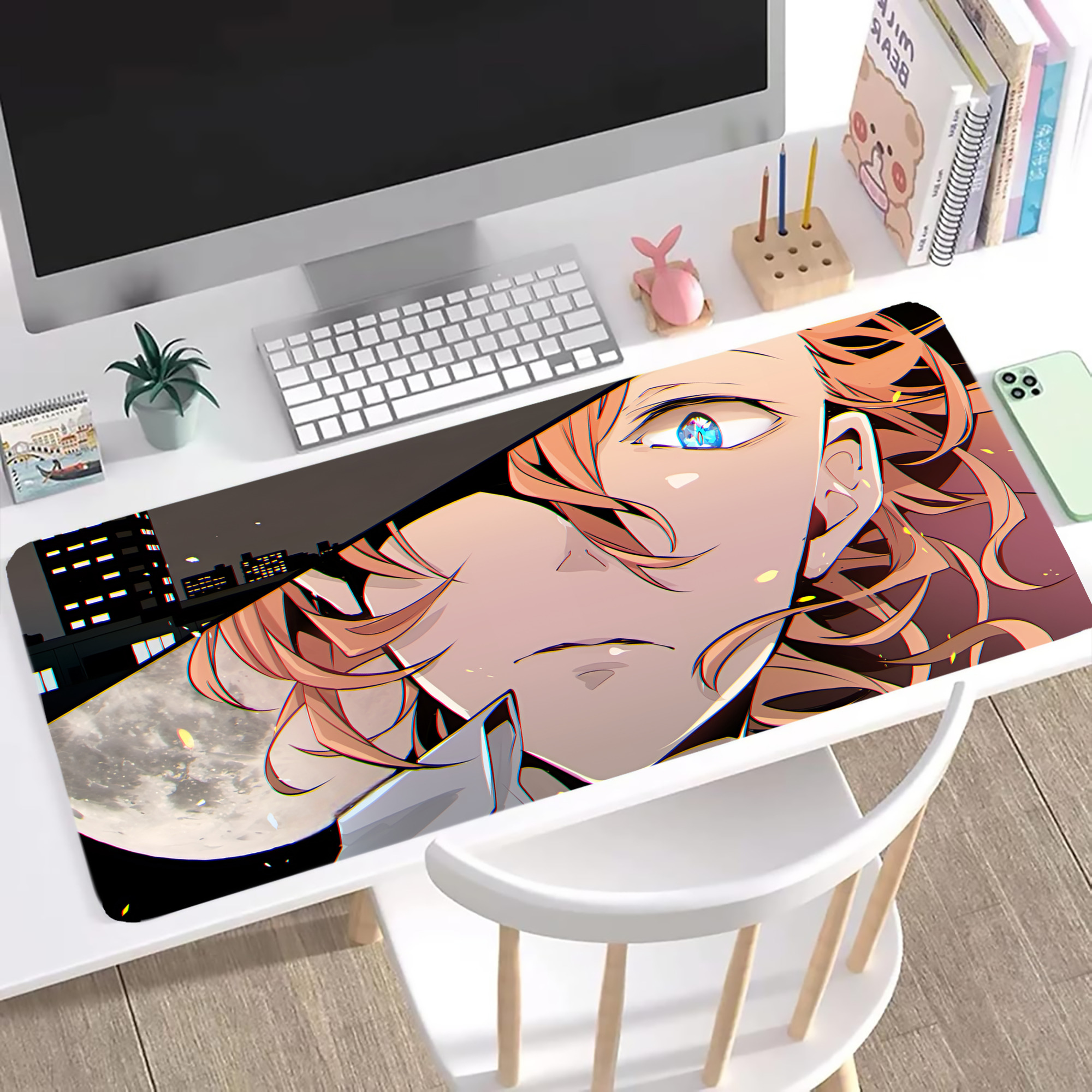 （画像用） 文豪ストレイドッグス Bungo Stray Dogs ステッチ加工 大判デスクマット／滑り止めマウスパッド