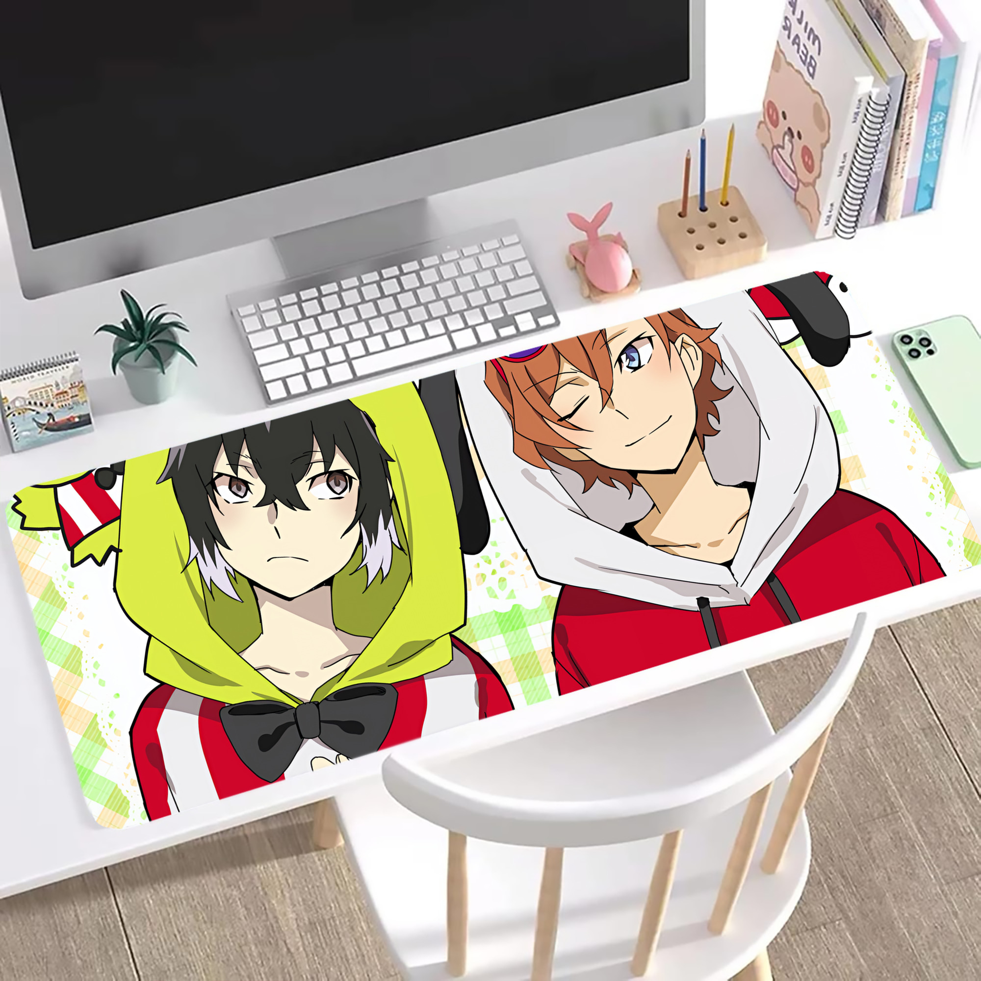 （画像用） 文豪ストレイドッグス Bungo Stray Dogs ステッチ加工 大判デスクマット／滑り止めマウスパッド