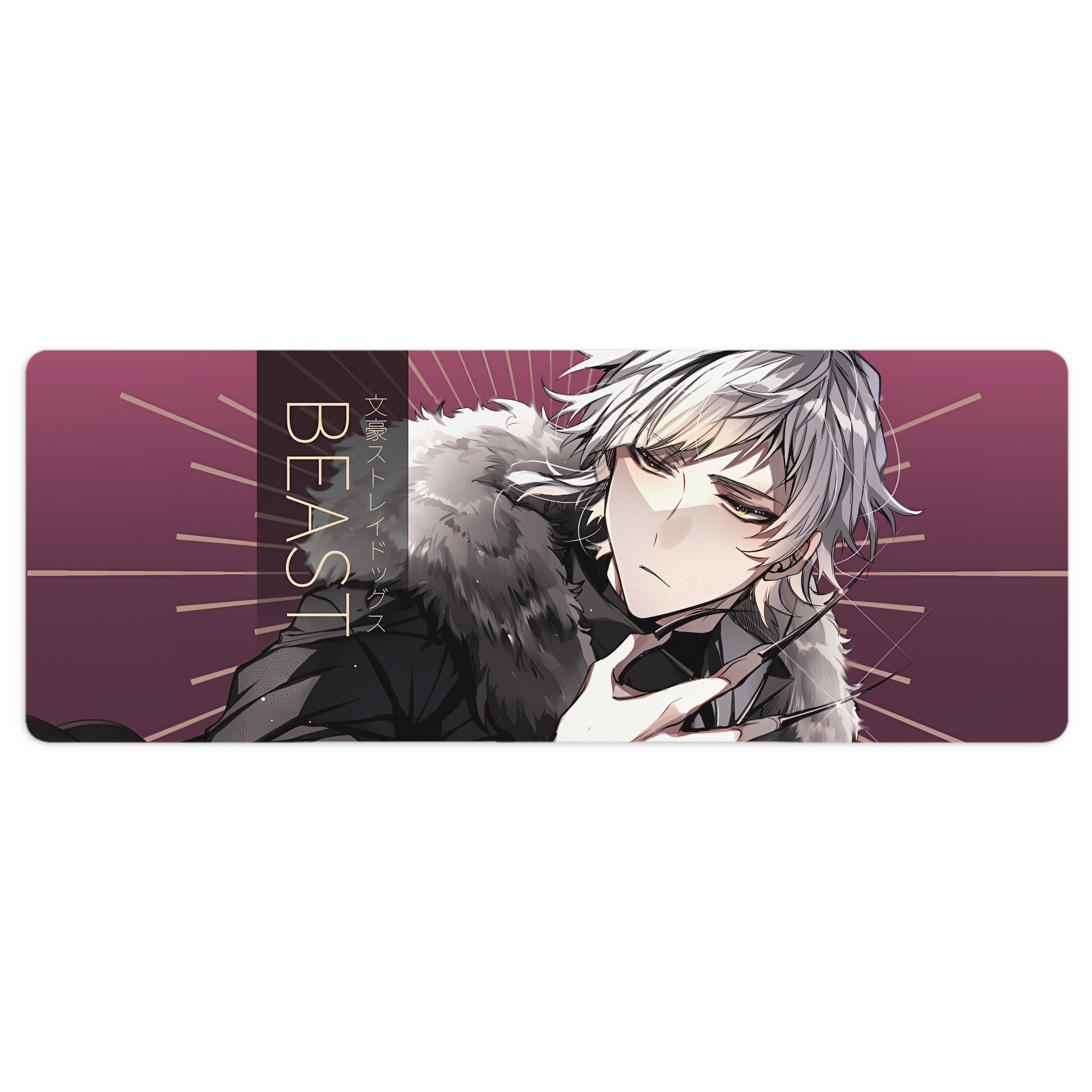 （画像用） 文豪ストレイドッグス Bungo Stray Dogs ステッチ加工 大判デスクマット／滑り止めマウスパッド