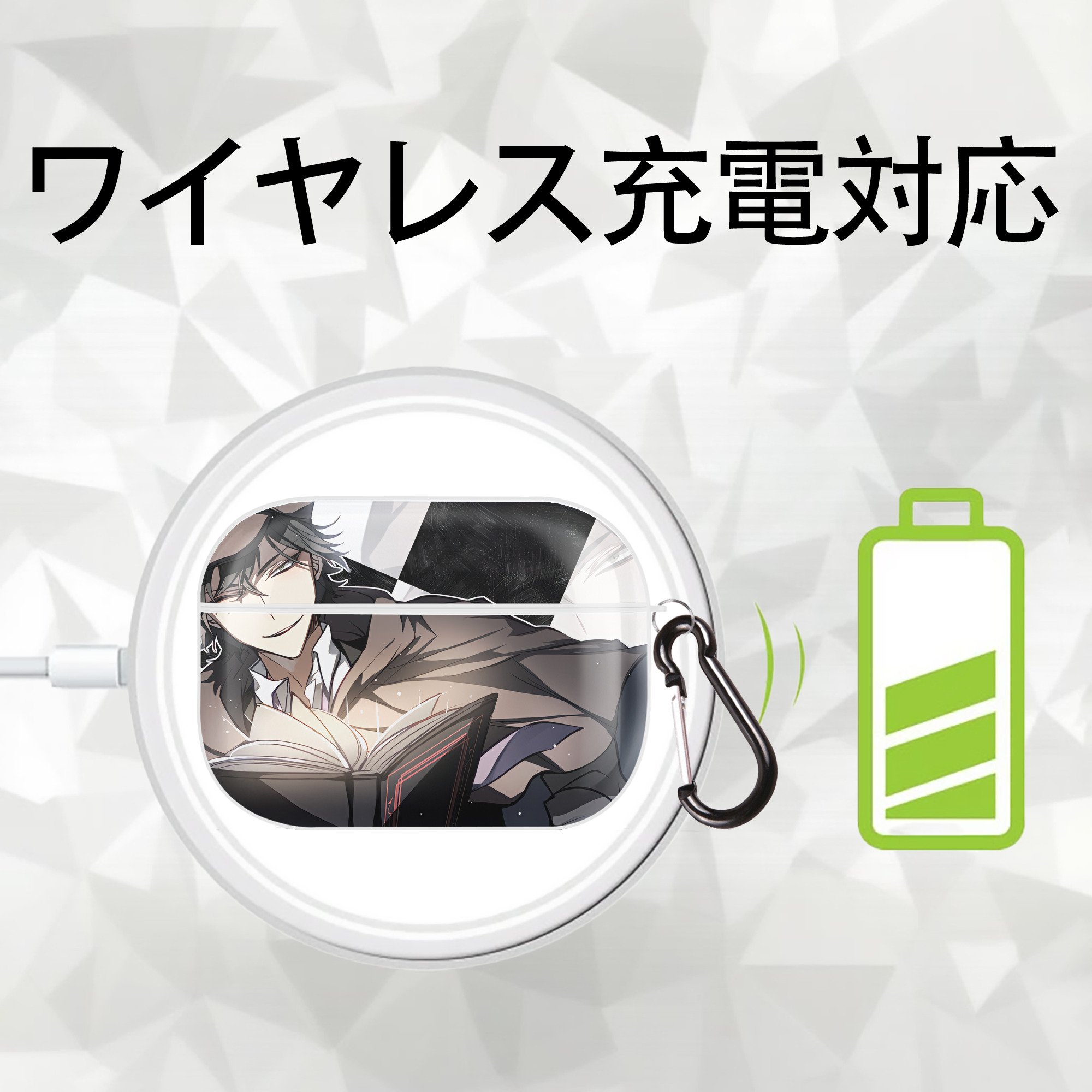 文豪ストレイドッグス Bungo Stray Dogs 【AirPods Pro用】ハードシェル保護ケース 耐衝撃・防指紋・カラビナ付き商品仕様