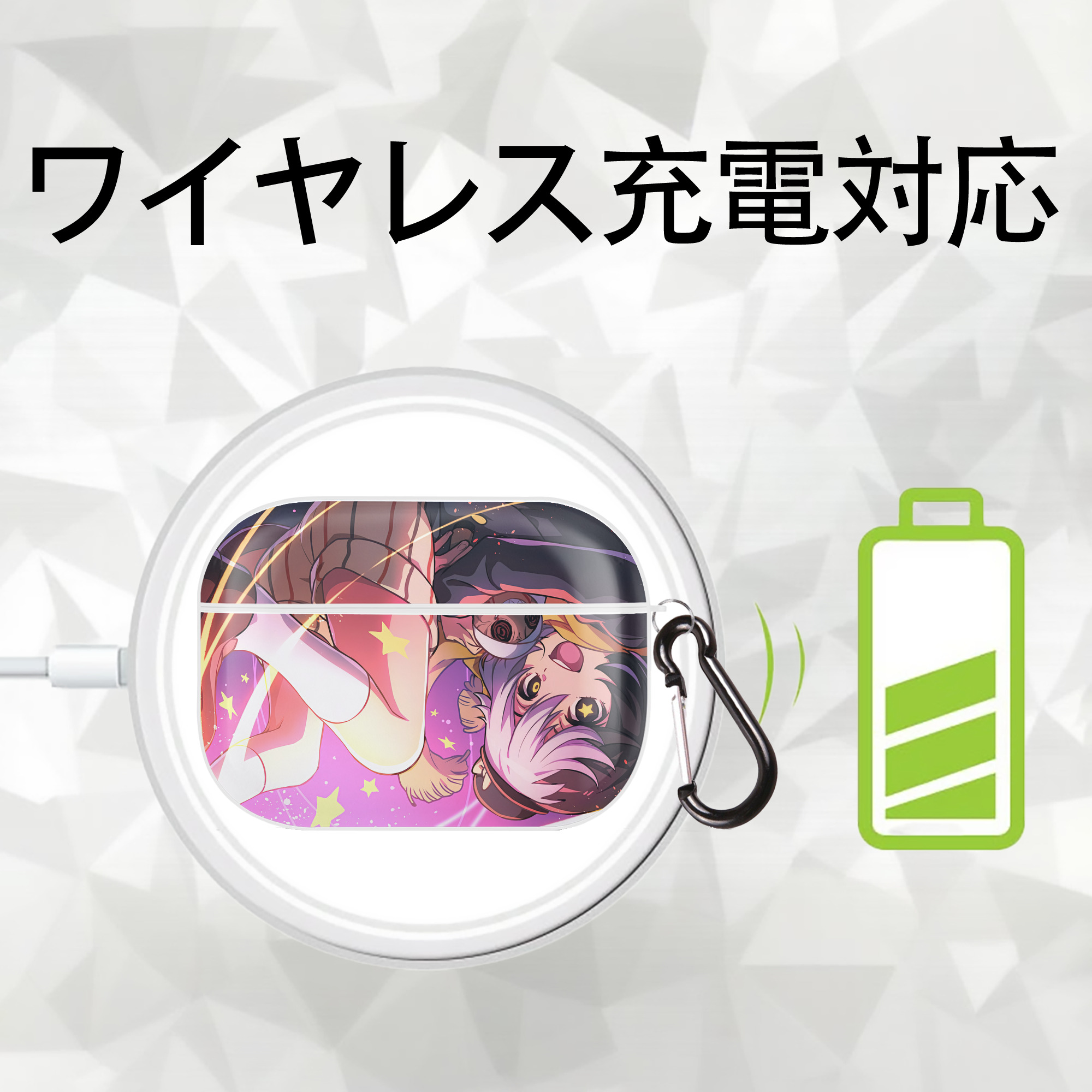 文豪ストレイドッグス Bungo Stray Dogs 【AirPods Pro用】ハードシェル保護ケース 耐衝撃・防指紋・カラビナ付き商品仕様