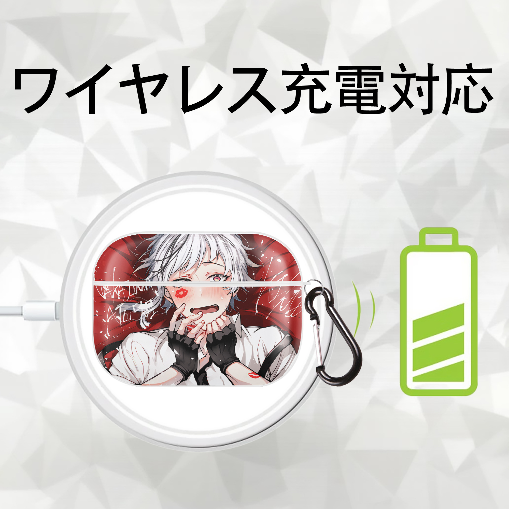 文豪ストレイドッグス Bungo Stray Dogs 【AirPods Pro用】ハードシェル保護ケース 耐衝撃・防指紋・カラビナ付き商品仕様